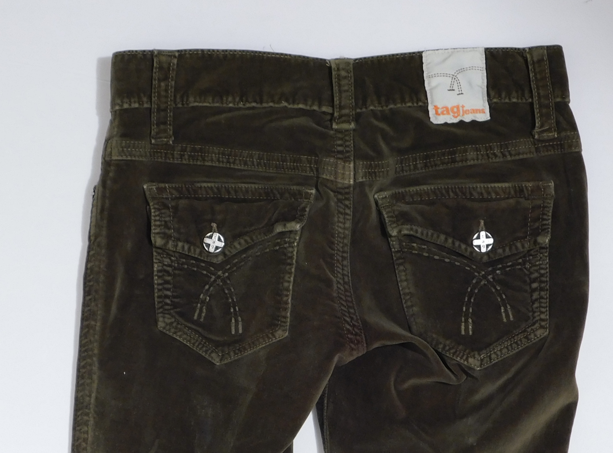 TAG JEANS Women's Green Cotton Stretch Velvet ID#7009 Pant Sz 28 - Image 6