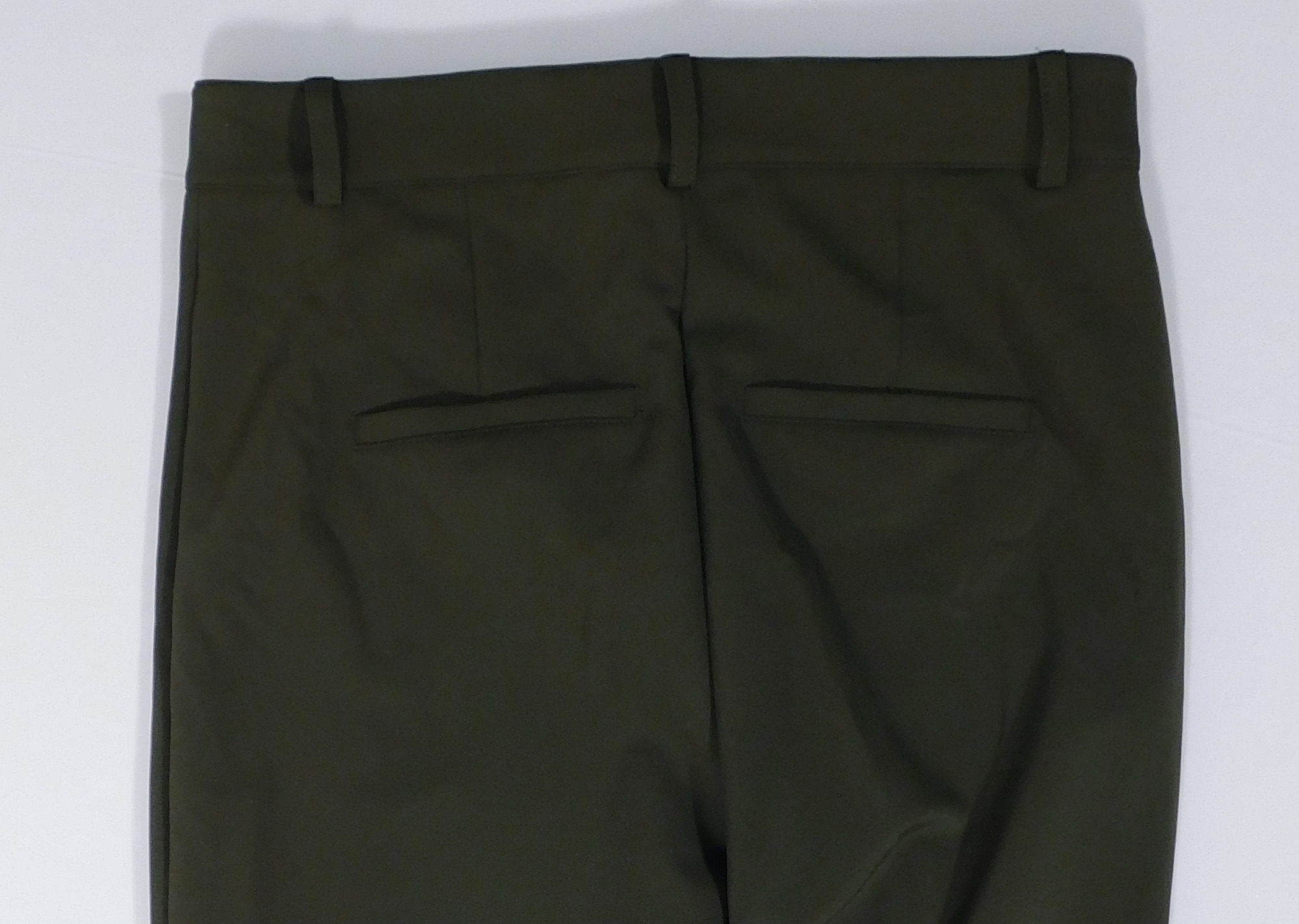 VERONICA BEARD Women's Olive Green Flat Front Wide Leg Pant Sz 4 ($425) - Image 6