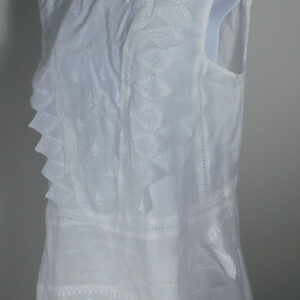 ISABEL MARANT Women's White Sleeveless Embroidered Blouse Shirt Sz 38 ($290)