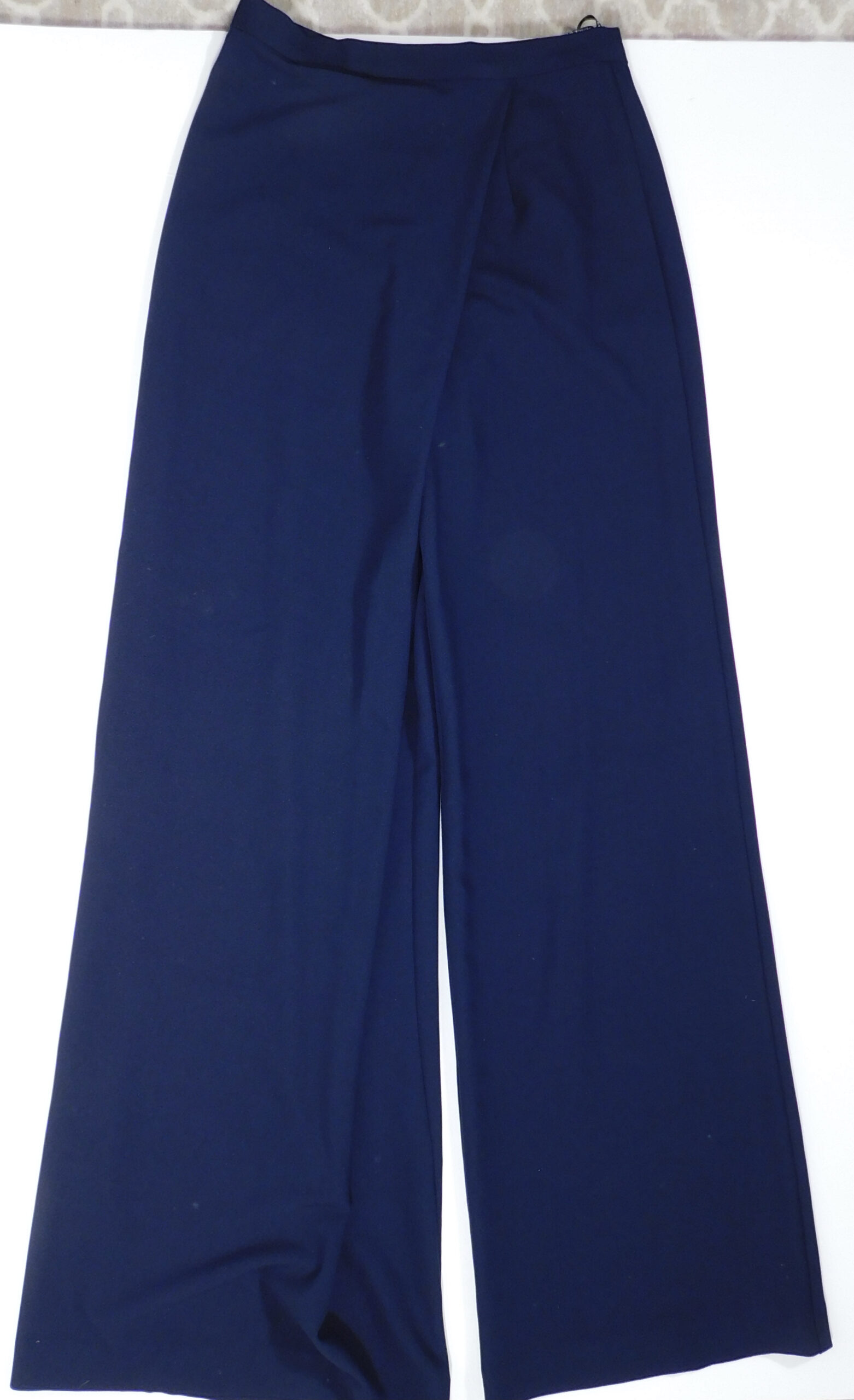 BLACK HALO EVE BY LAUREL BERMAN Women's Navy Blue Flat Front Wide Leg Pant Sz 6 ($340) - Image 3
