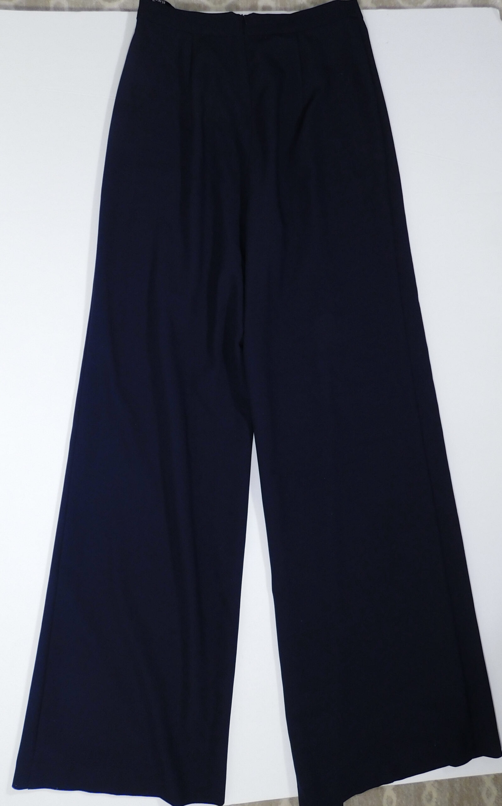 BLACK HALO EVE BY LAUREL BERMAN Women's Navy Blue Flat Front Wide Leg Pant Sz 6 ($340) - Image 5