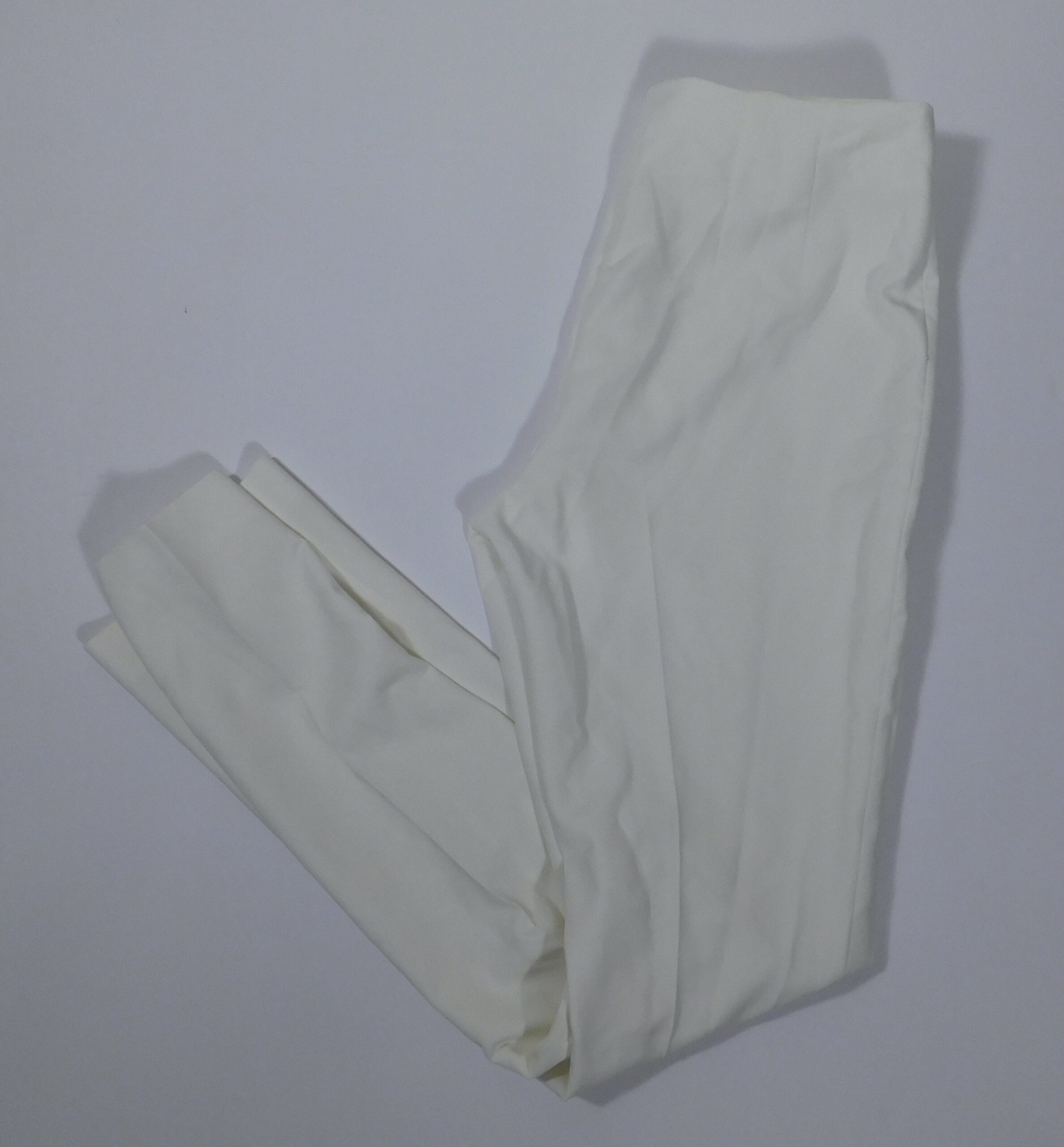 L'MOMO Women's Ivory Flat Front Straight Leg Pant Sz 4 ($405)