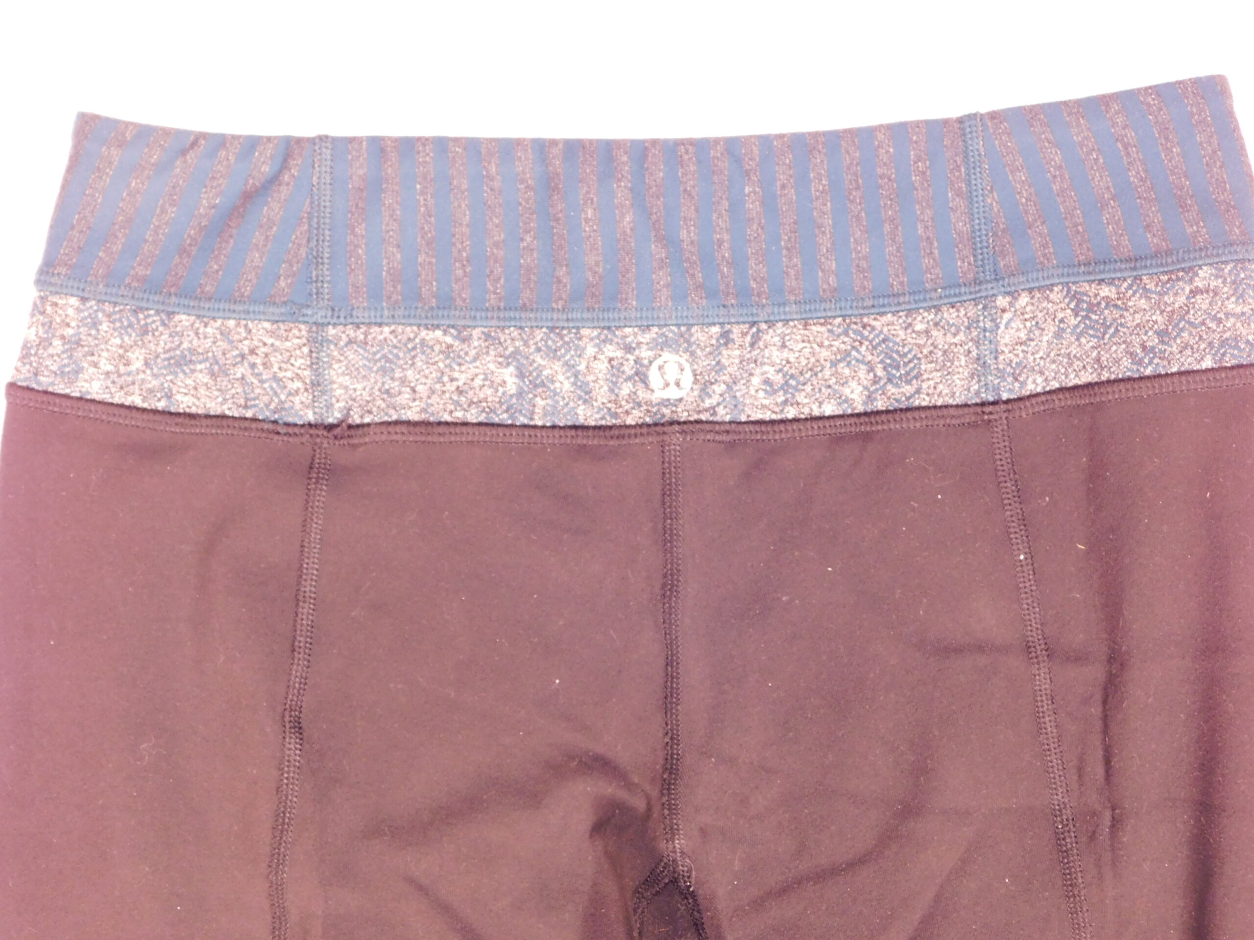 LULULEMON ATHLETICS Black Teal Trim Wide Leg Groove Pant Sz 6 - Image 6