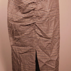VERONICA BEARD Women's Brown Houndstooth Plaid Wool Blend Skirt Sz 4 ($398)