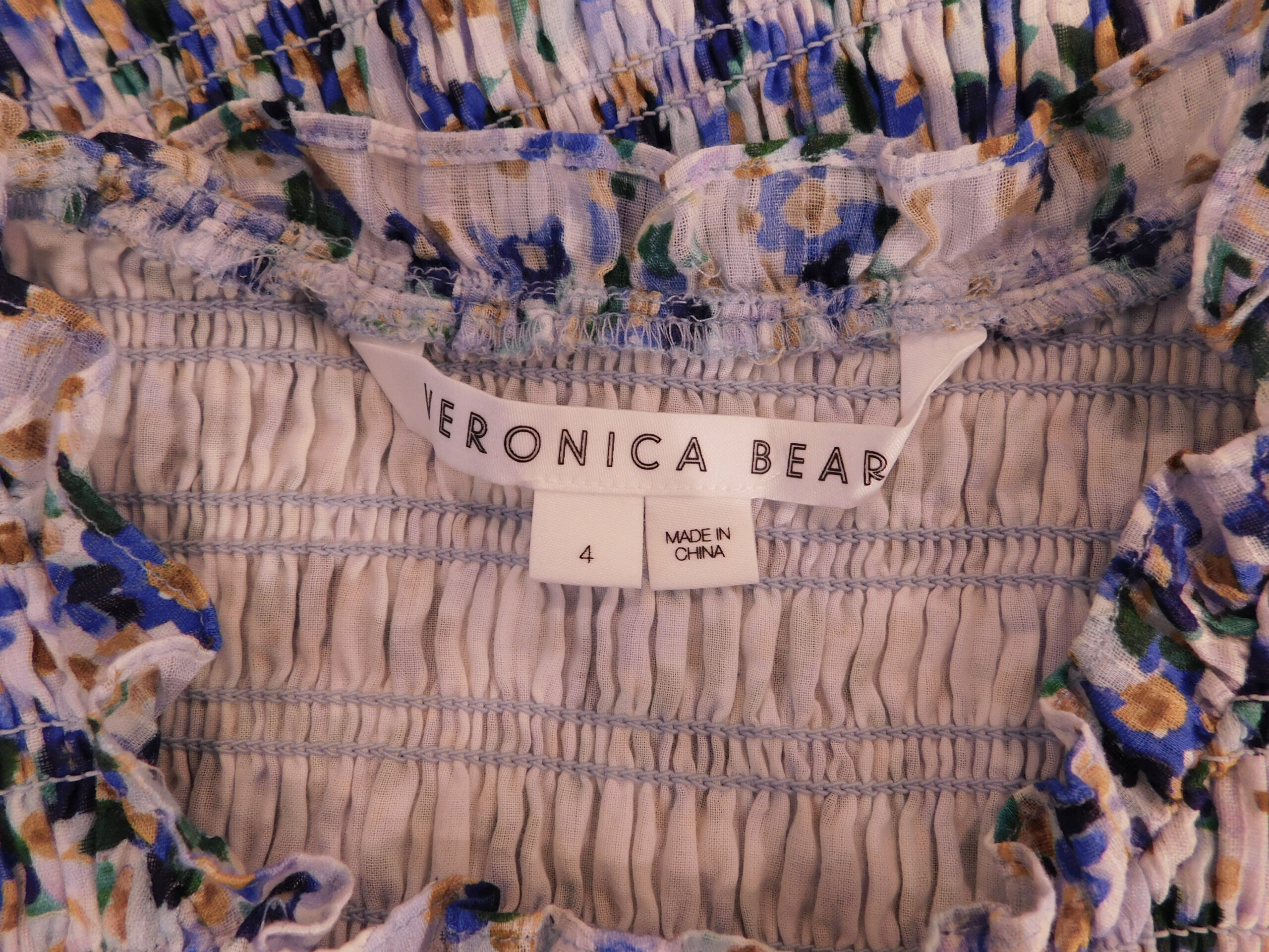 VERONICA BEARD Women's Blue Verena Floral Dropped Waist Tiered Midi Dress Sz 4 ($695) - Image 6