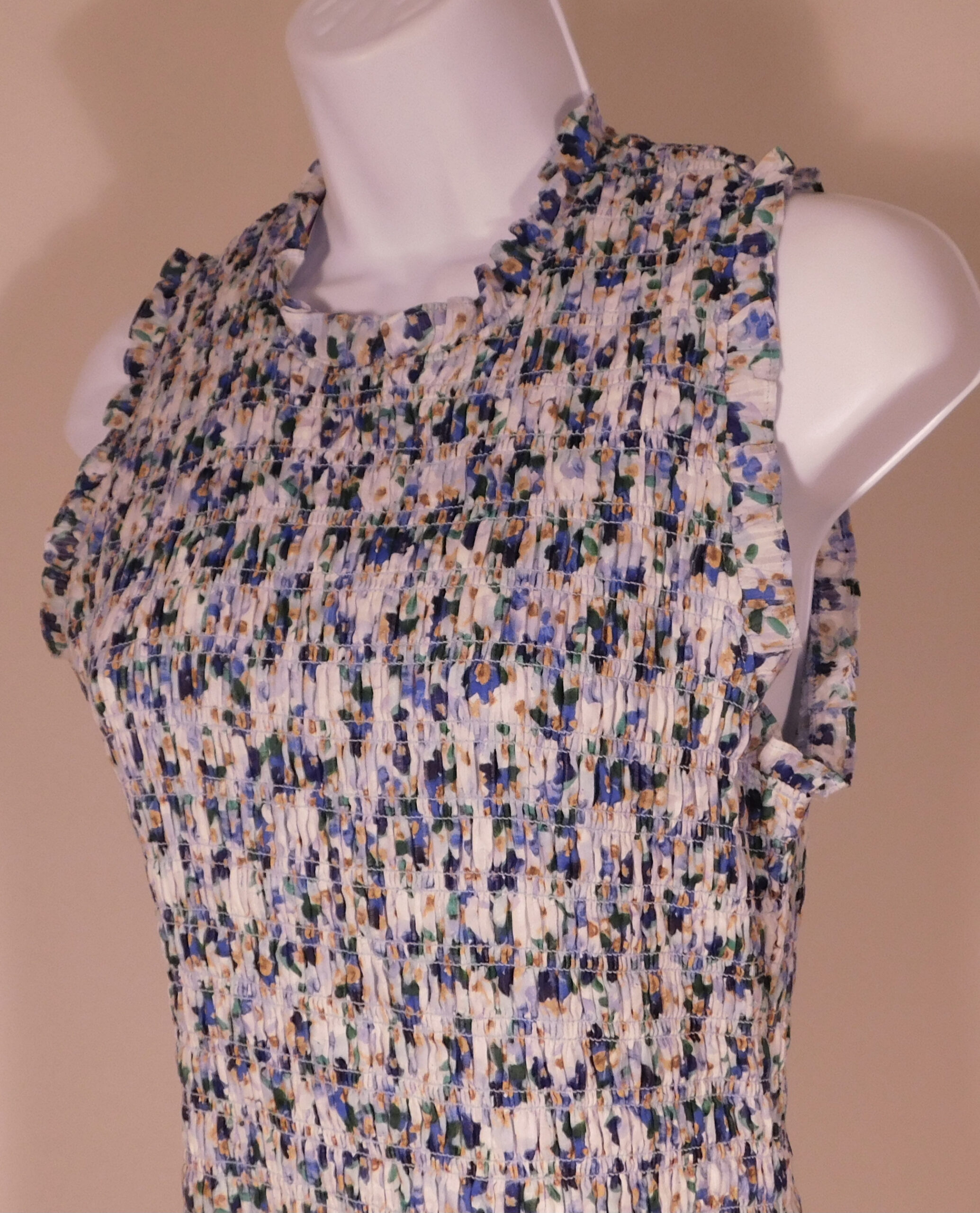 VERONICA BEARD Women's Blue Verena Floral Dropped Waist Tiered Midi Dress Sz 4 ($695) - Image 3