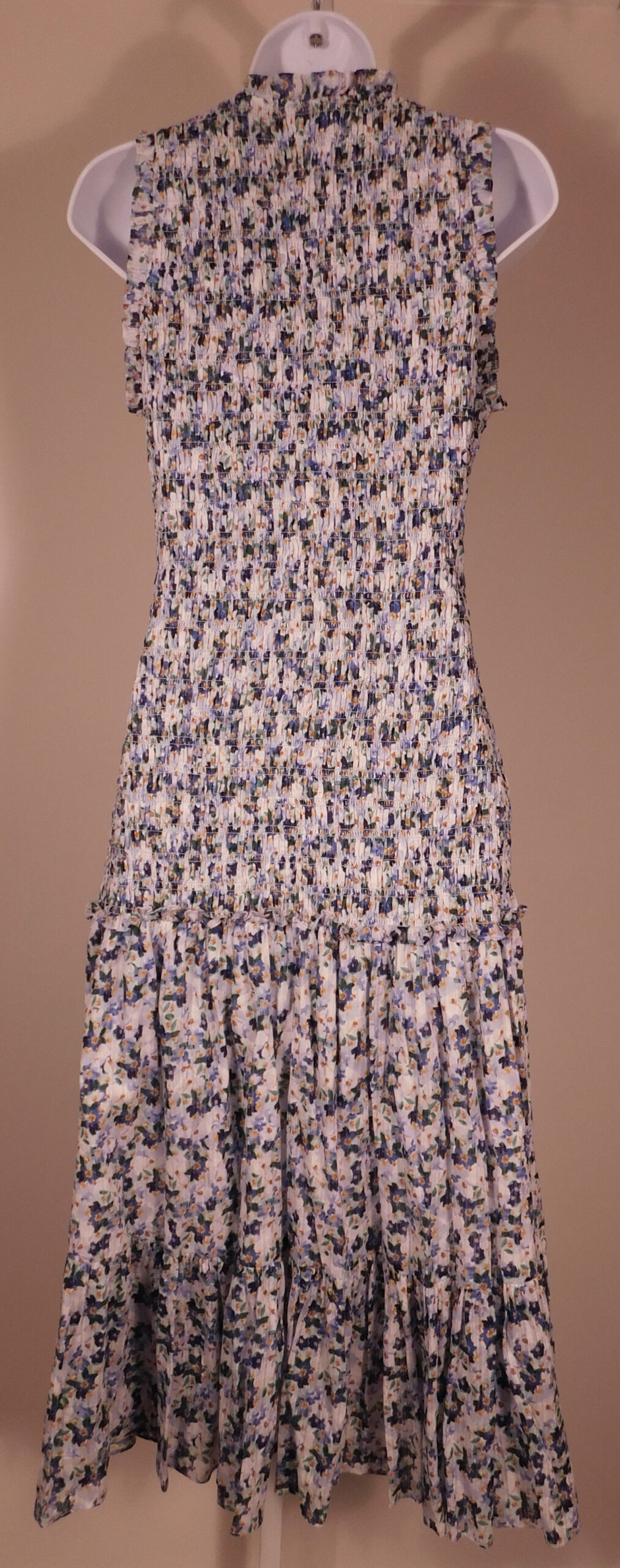 VERONICA BEARD Women's Blue Verena Floral Dropped Waist Tiered Midi Dress Sz 4 ($695) - Image 5