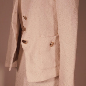 ST JOHN Women's White Boucle Sleeveless Dress and Blazer Suit Dress Sz 4 ($3490)
