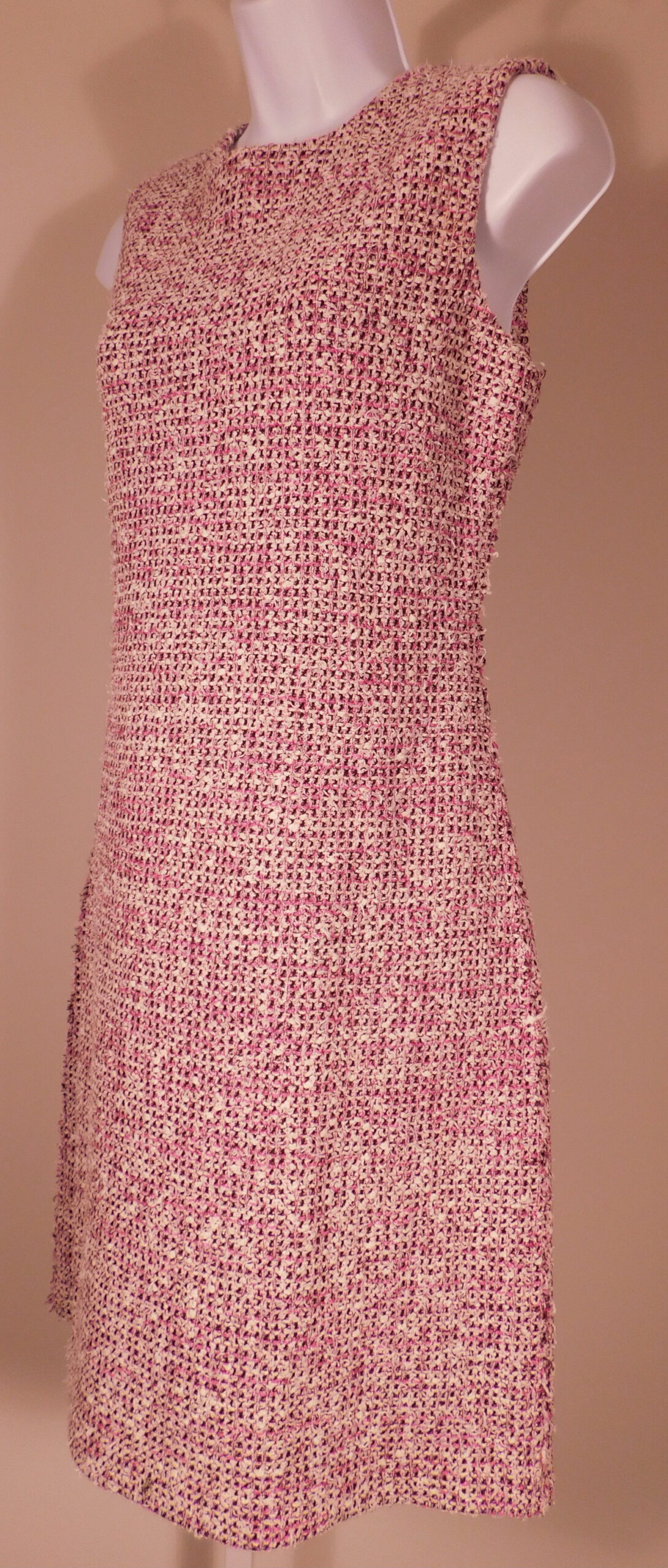 ST JOHN Women's Pink Boucle Sleeveless Dress and Blazer Suit Dress Sz 6 ($3490) - Image 2