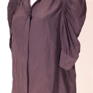 FRAME Women's Black Gillian Silk Collared Puff-Sleeve Blouse Sz S ($348)