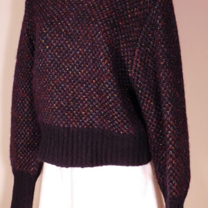 VERONICA BEARD Women's Navy Blue Tweed Pattern Crew Neck Sweater Sz XS ($295)