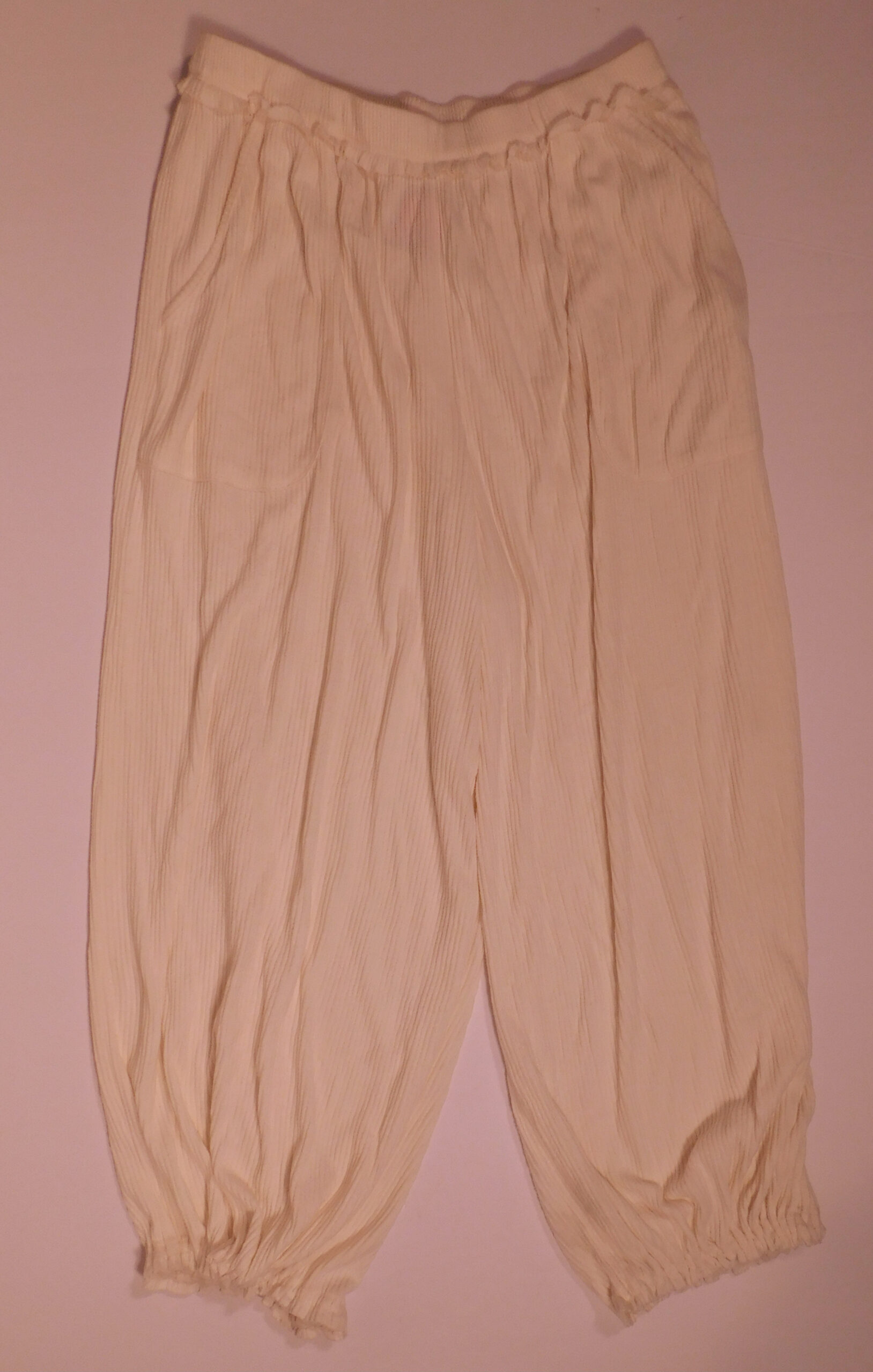 FREE PEOPLE INTIMATELY Women's Cream Soft Ribbed Pant Sz M - Image 3