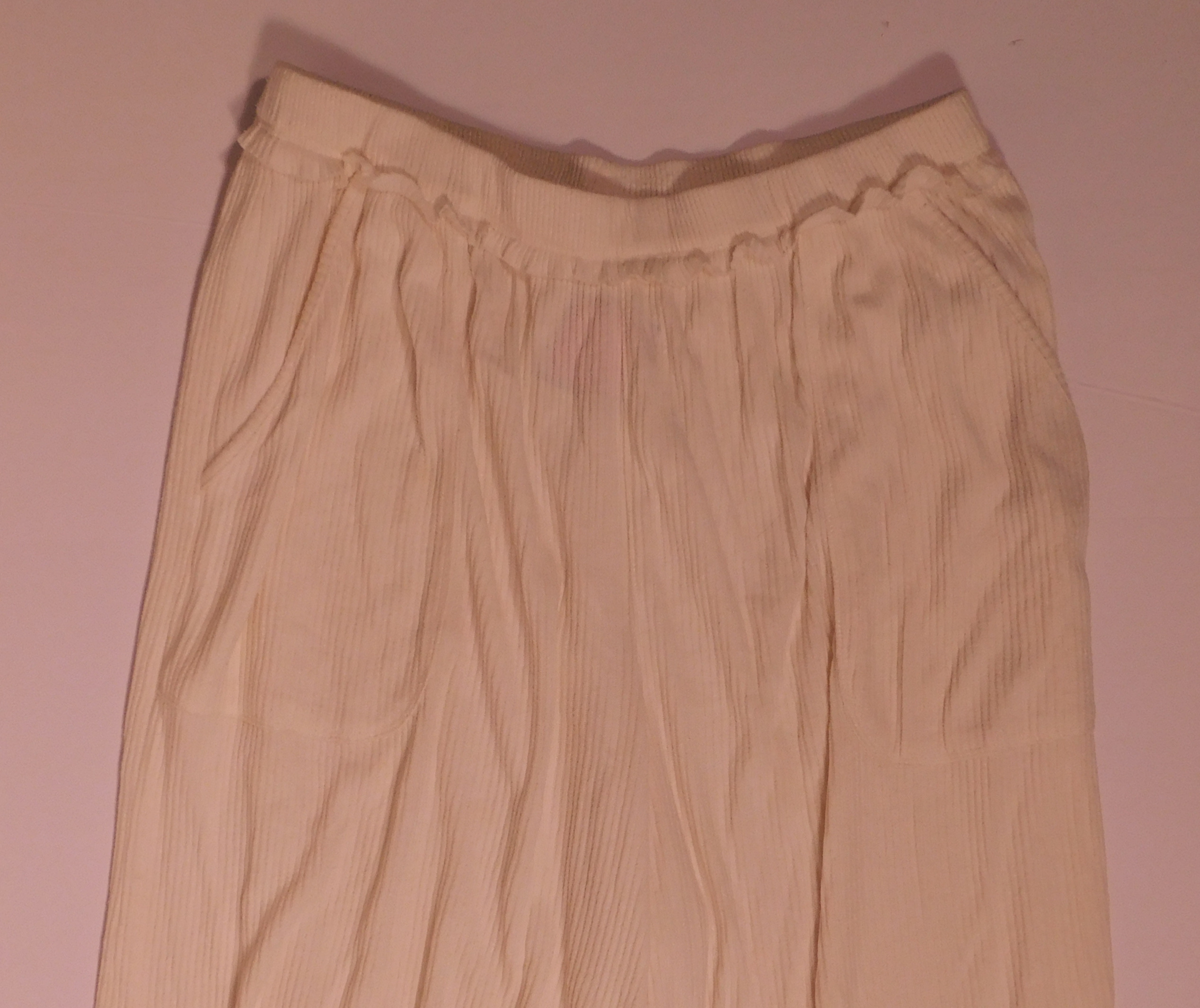 FREE PEOPLE INTIMATELY Women's Cream Soft Ribbed Pant Sz M - Image 4