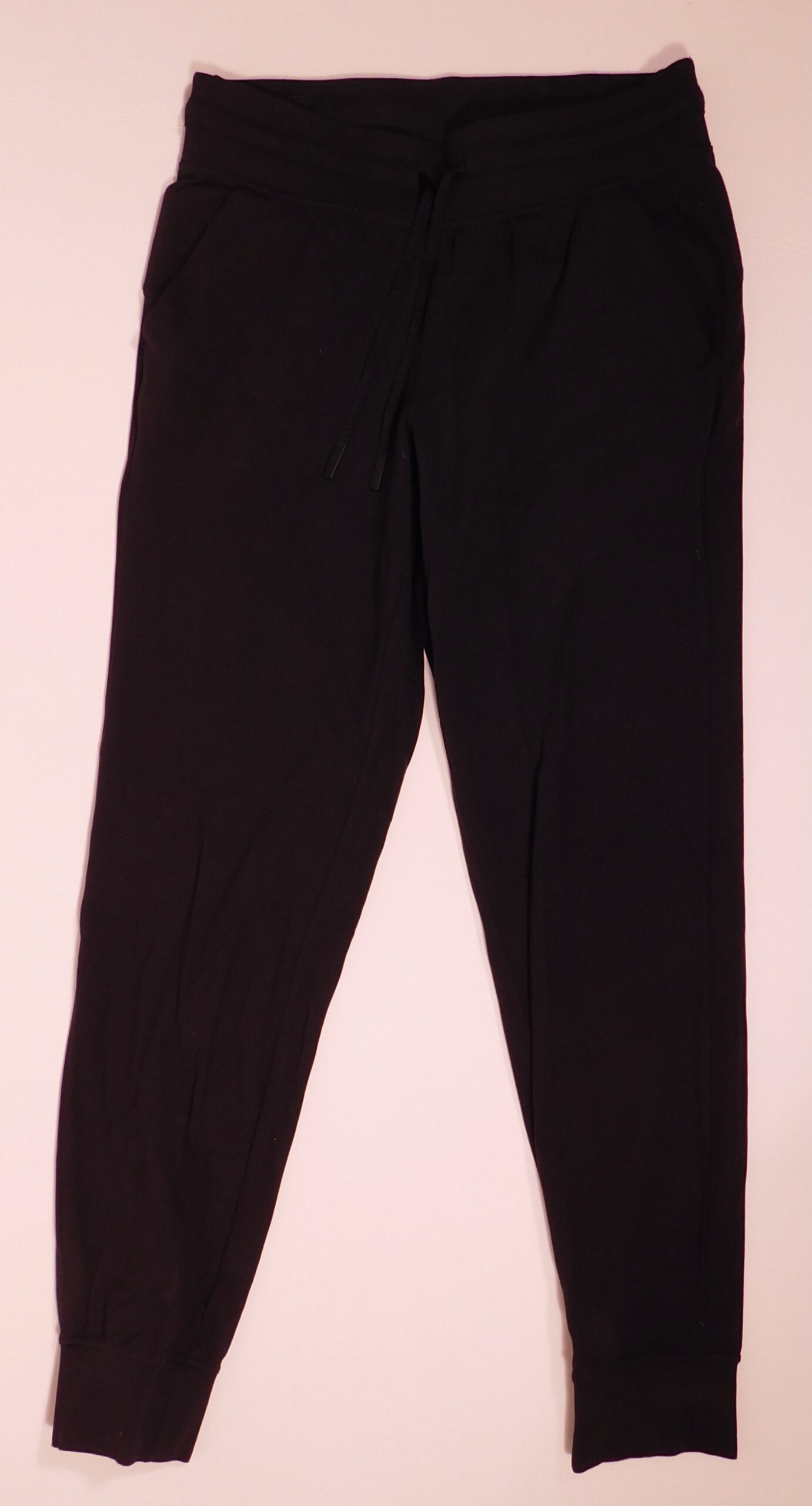 LULULEMON ATHLETICS Black Drawstring Waist Pull On Jogger Pant Sz 8 - Image 3