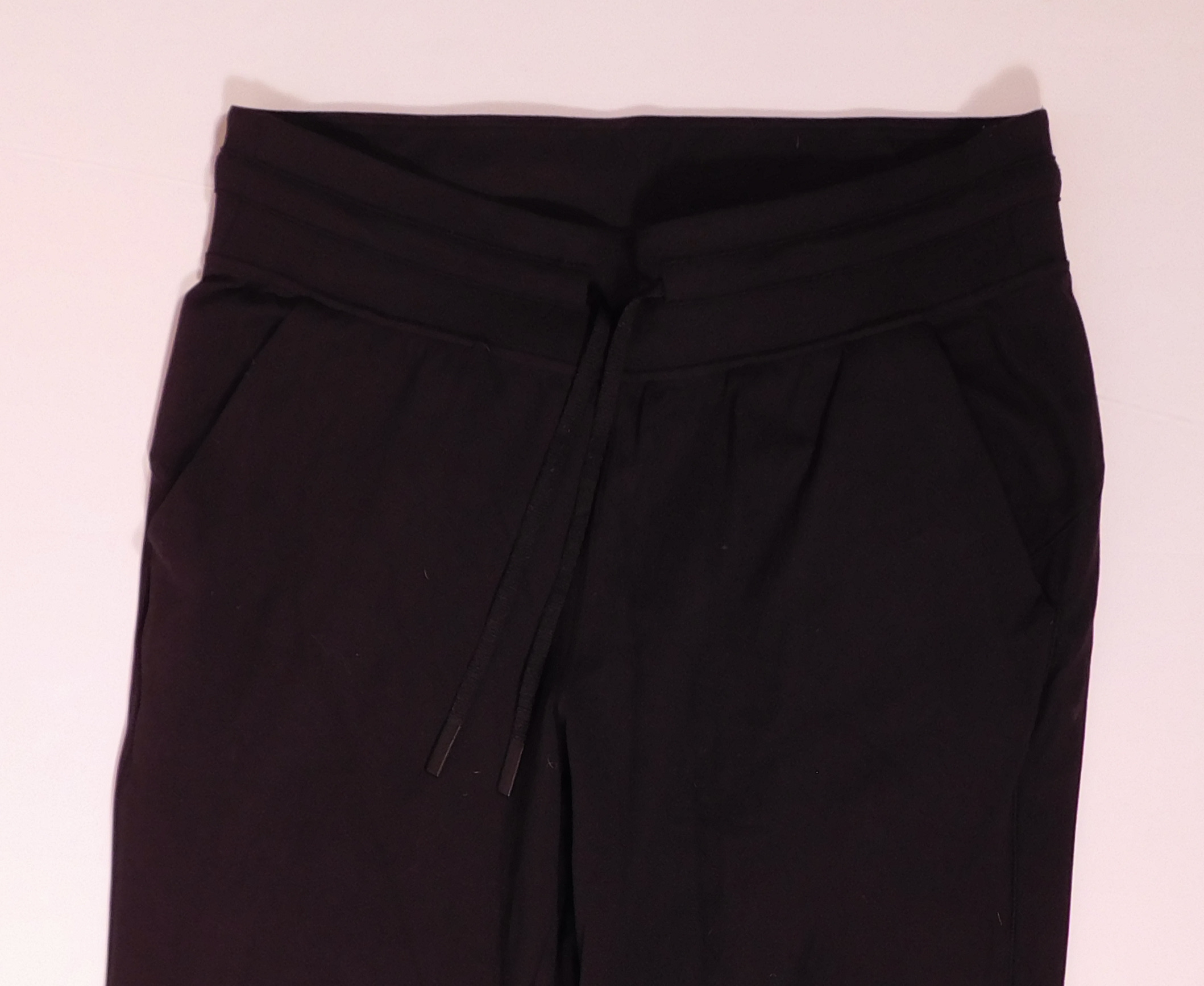 LULULEMON ATHLETICS Black Drawstring Waist Pull On Jogger Pant Sz 8 - Image 4