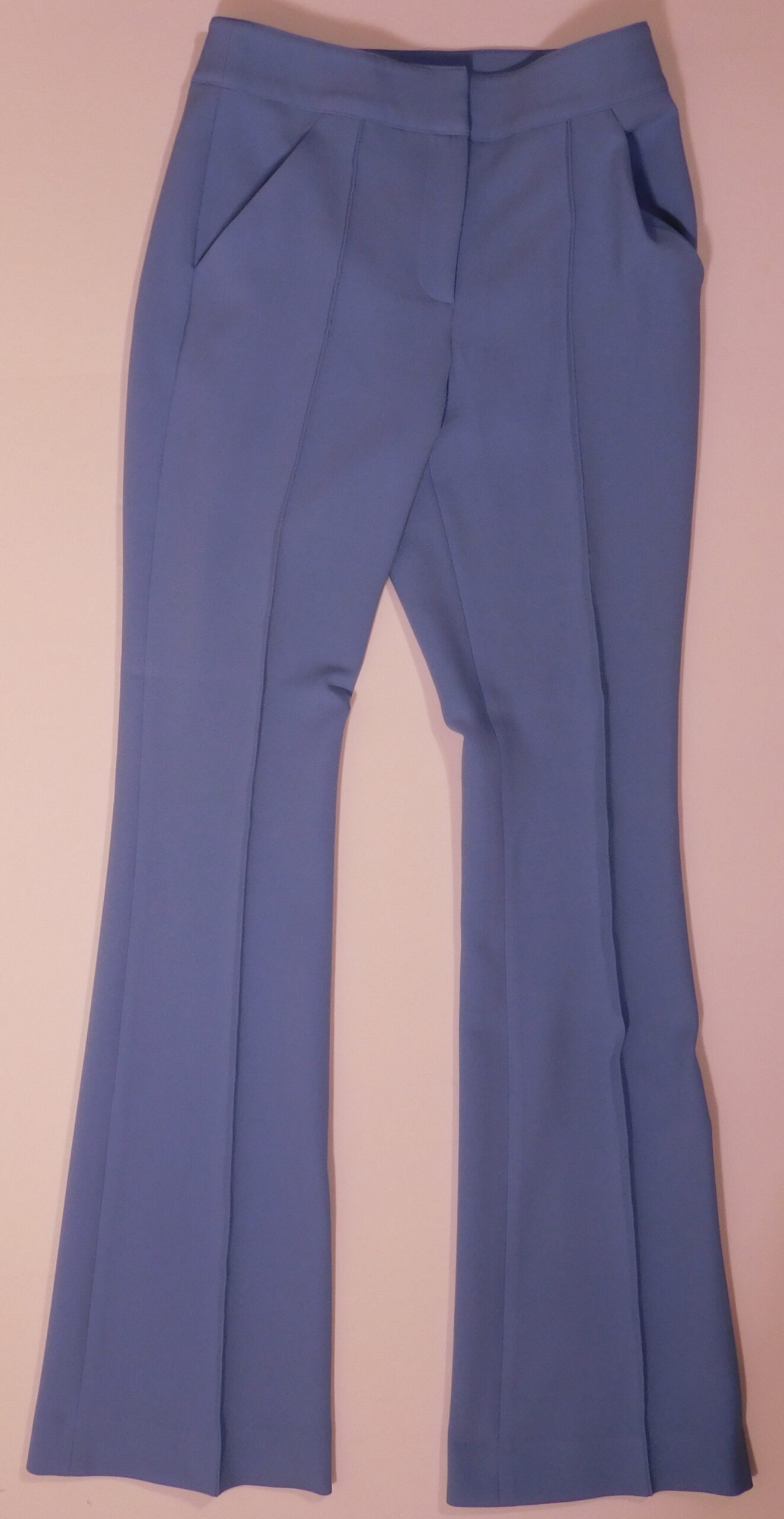VERONICA BEARD Women's Blue Flat Front Wide Leg Pant Sz 4 ($440) - Image 2