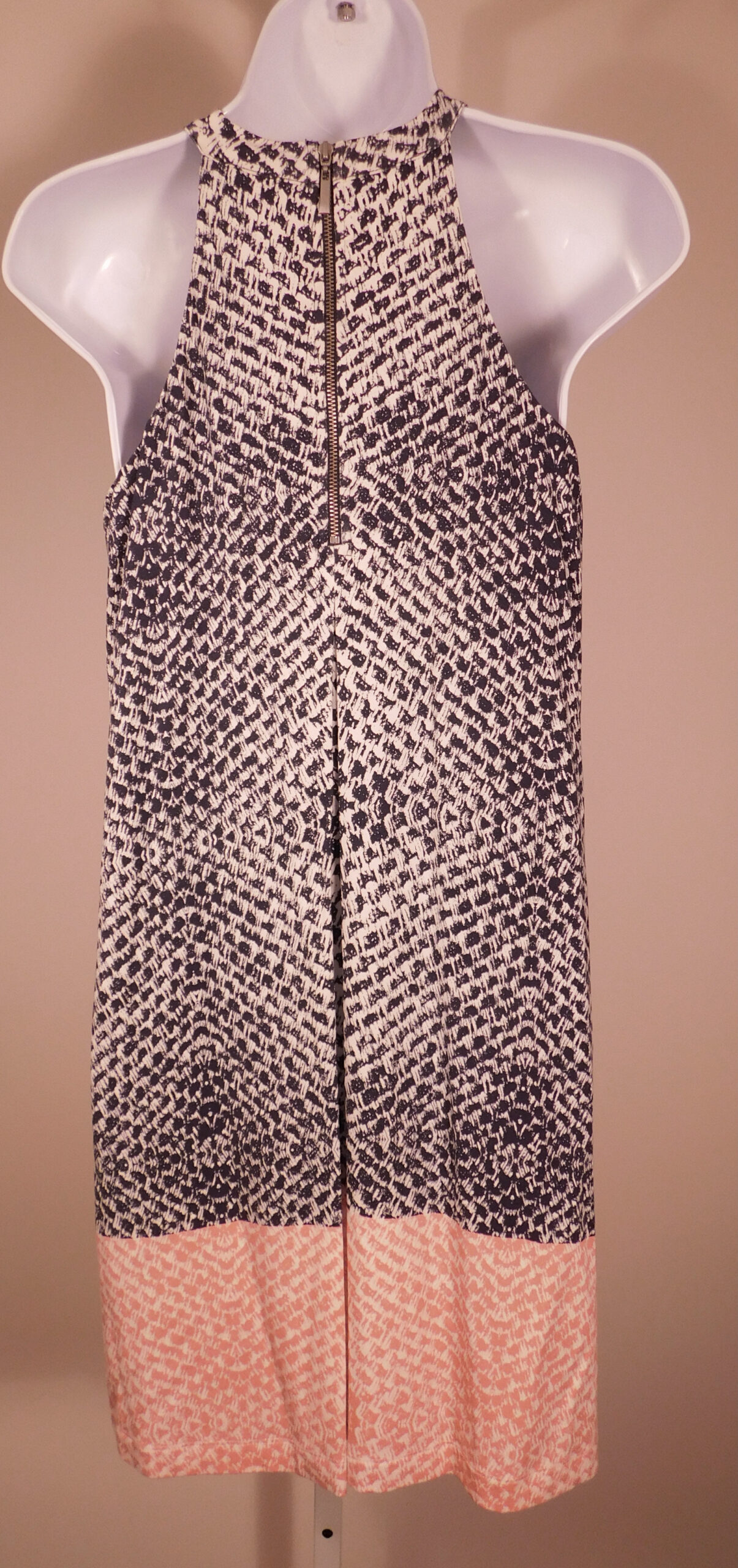 TART Women's Blue White Orange Sleeveless Knit Dress Sz S - Image 4