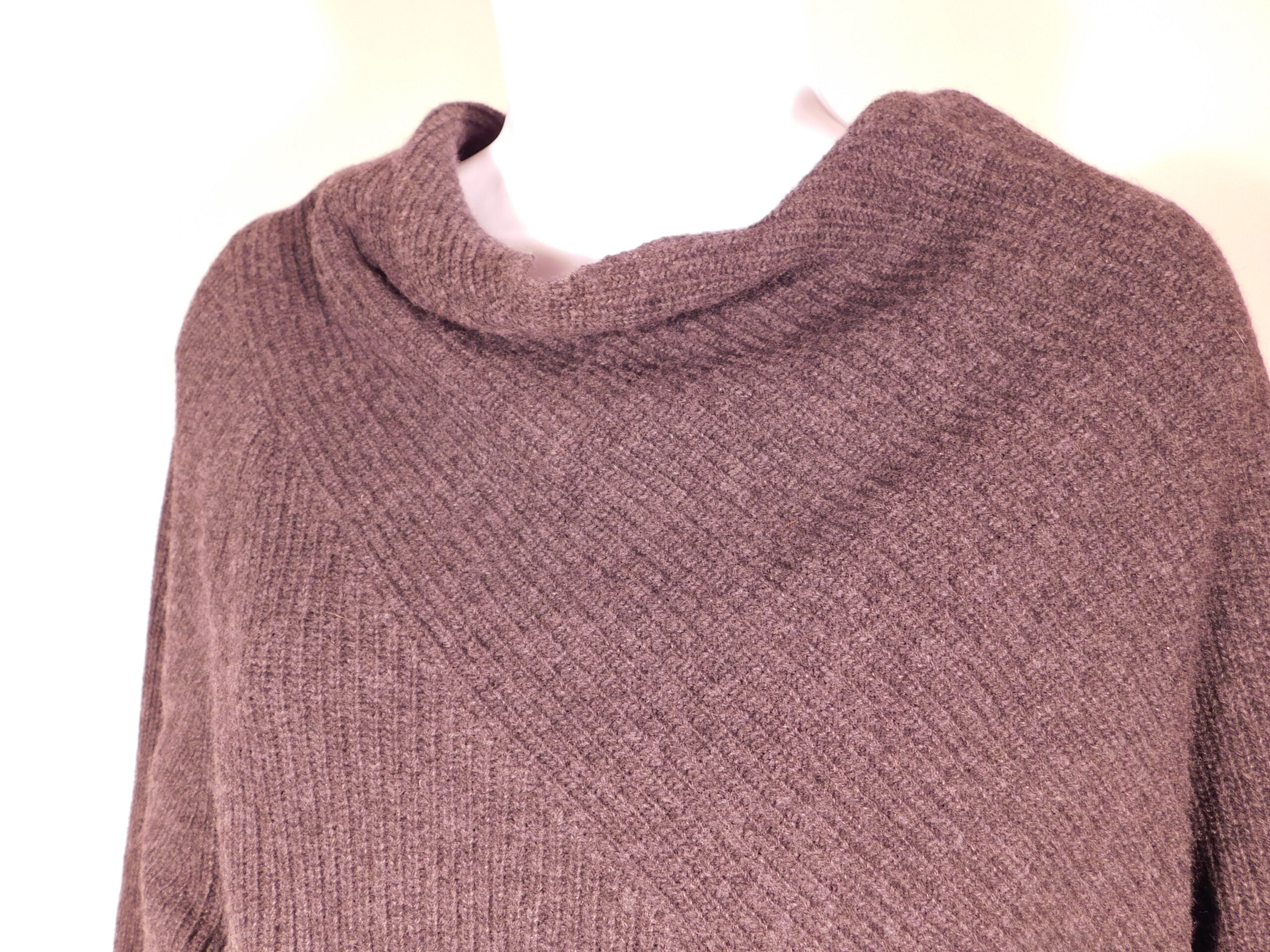 BROCHU WALKER Women's Gray Ribbed Wool Cashmere Sweater Sz S ($428) - Image 3