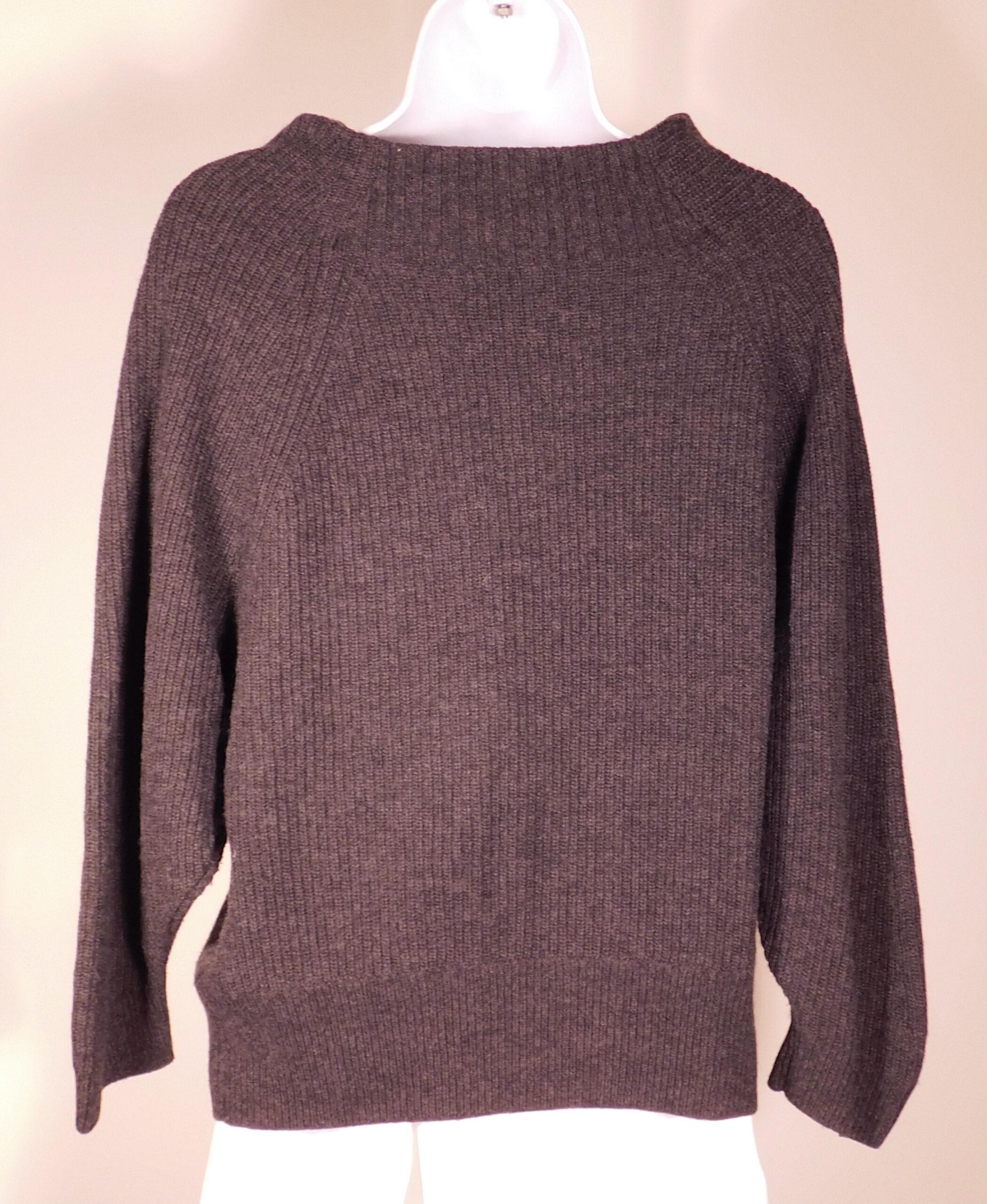 BROCHU WALKER Women's Gray Ribbed Wool Cashmere Sweater Sz S ($428) - Image 5