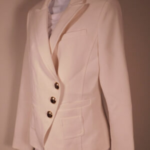 SMYTHE Women's Ivory Double Breasted Wrap Jacket Blazer Sz 6 ($725)
