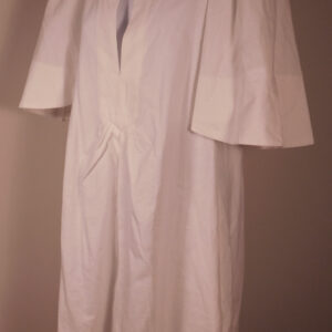 POMANDER PLACE BY TUCKERNUCK NWOT Women's White Cotton Finley Flutter Sleeve Dress Sz M ($128)