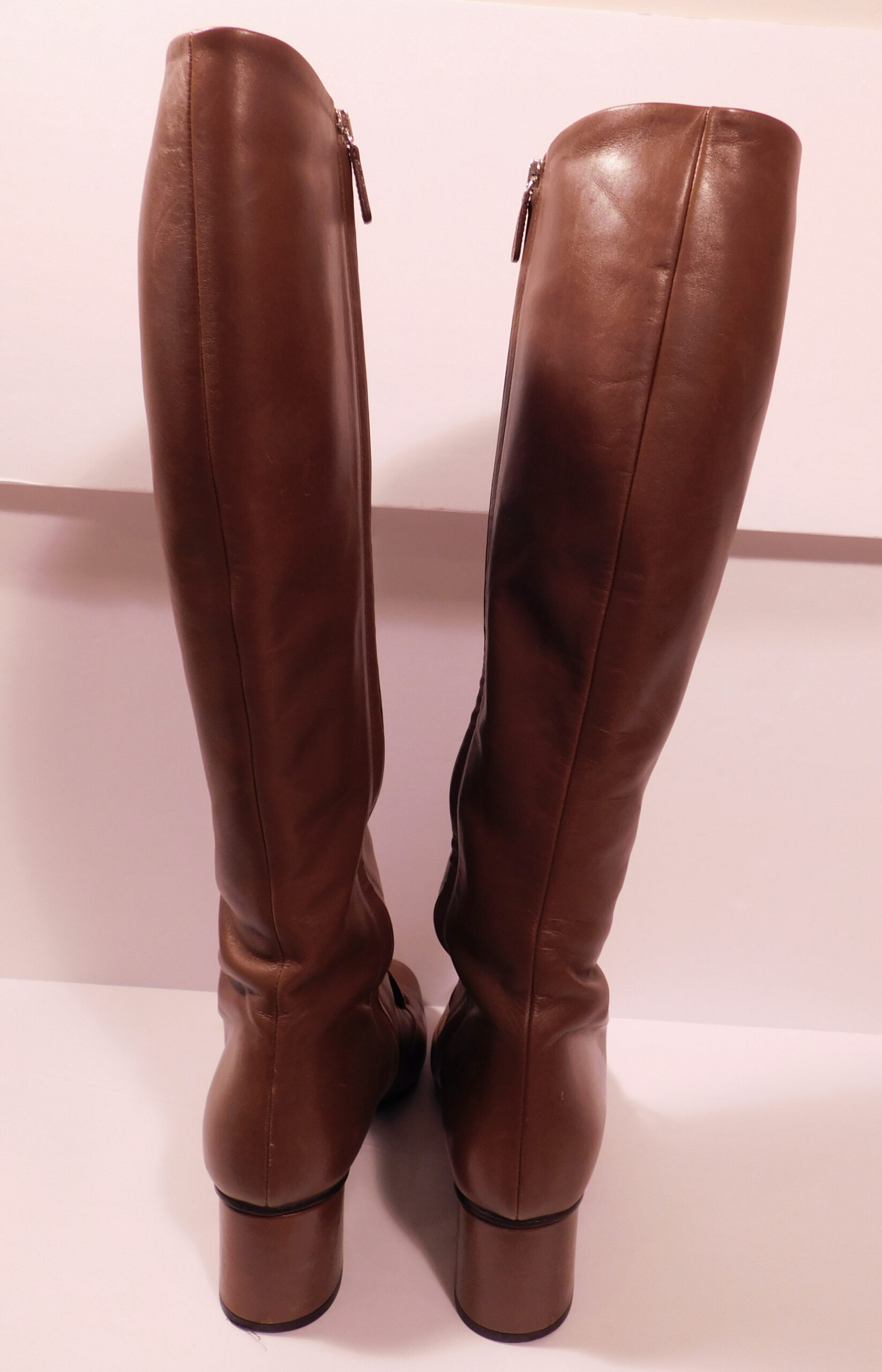 GUCCI Women's Nut Brown Twiggy Calf Side Zip Boot Sz 39 - Image 8
