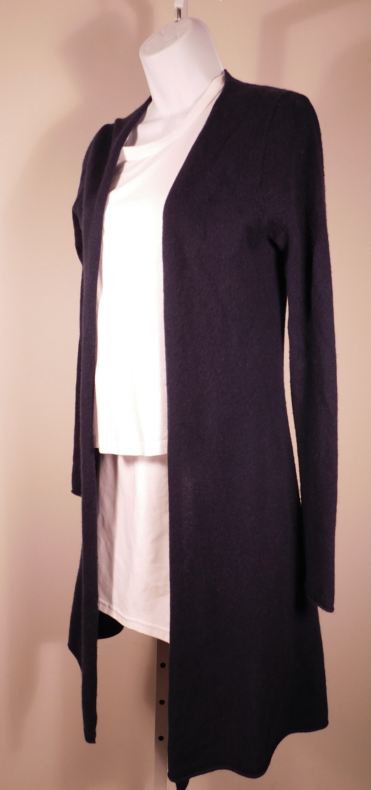 CALYPSO ST BARTH Women's Blue Cashmere Drape Front Cardigan Sweater Sz XS