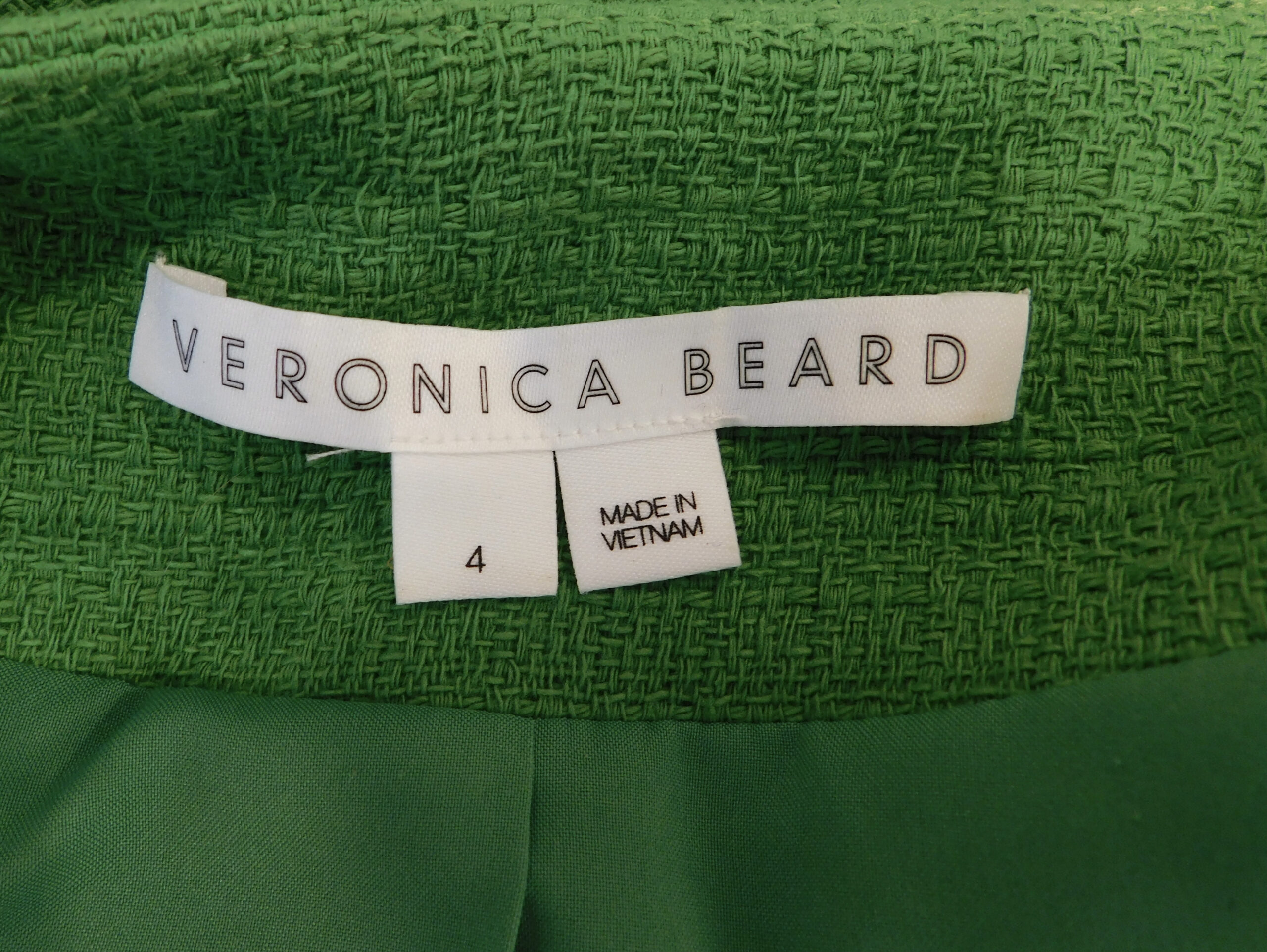 VERONICA BEARD Women's Green Tamara Tweed Suit Vest Sz 4 ($468) - Image 8