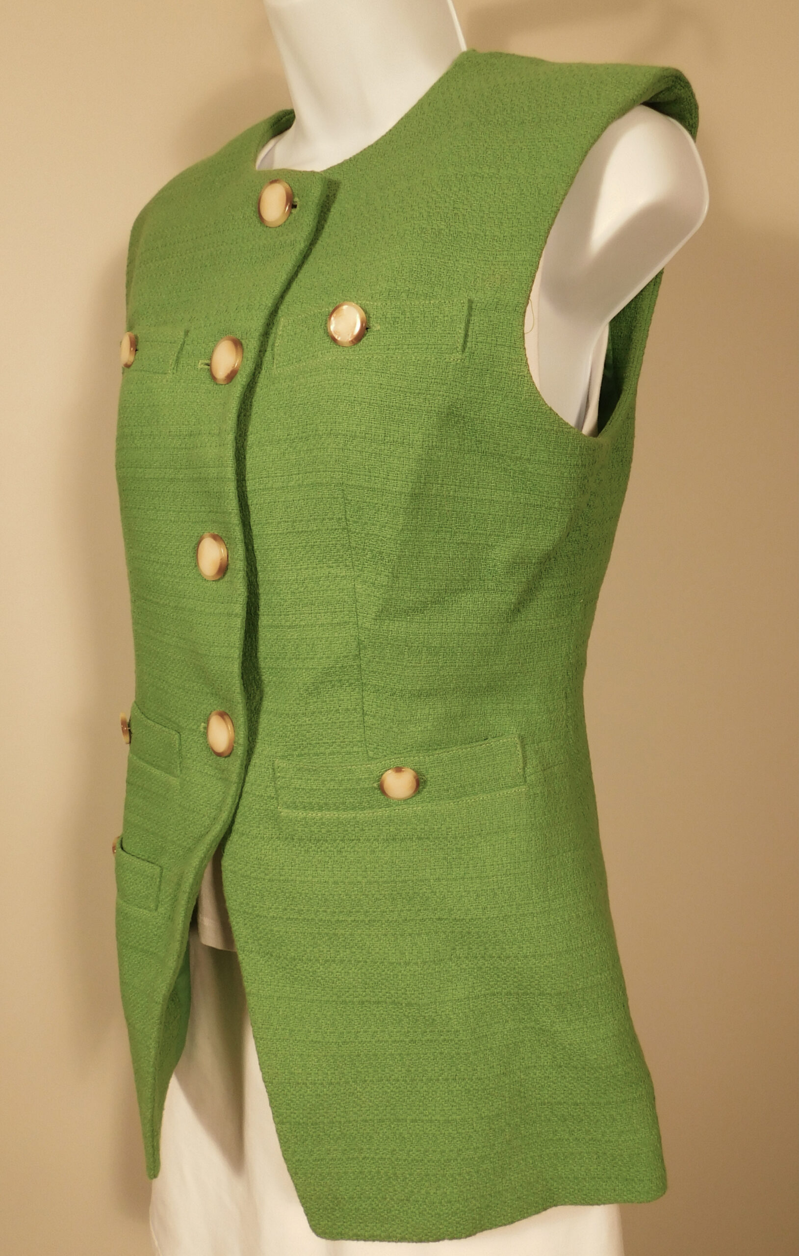 VERONICA BEARD Women's Green Tamara Tweed Suit Vest Sz 4 ($468)