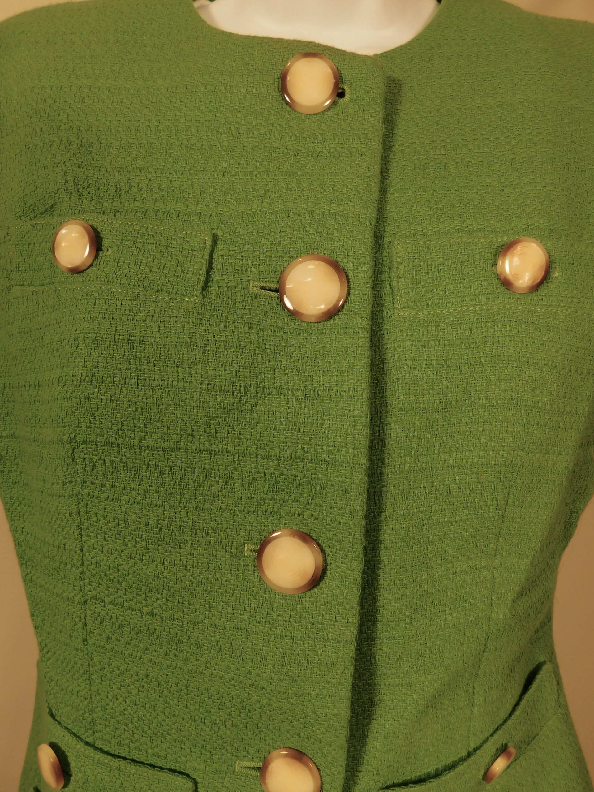 VERONICA BEARD Women's Green Tamara Tweed Suit Vest Sz 4 ($468) - Image 6