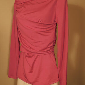 VICTORIA BECKHAM Women's Fuschia Pink Wrap Long Sleeved Blouse Sz M ($490)