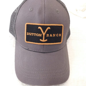 YELLOWSTONE Gray "Dutton Ranch" Adjustable Baseball Cap Trucker Hat Sz OS