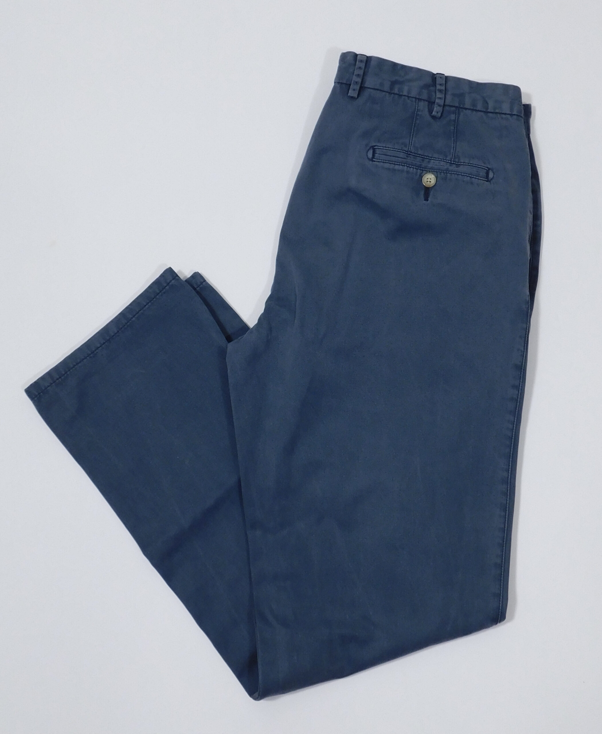 PETER MILLAR Men's Weathered Blue Soft Cotton Chino Flat Front Pant Sz 35