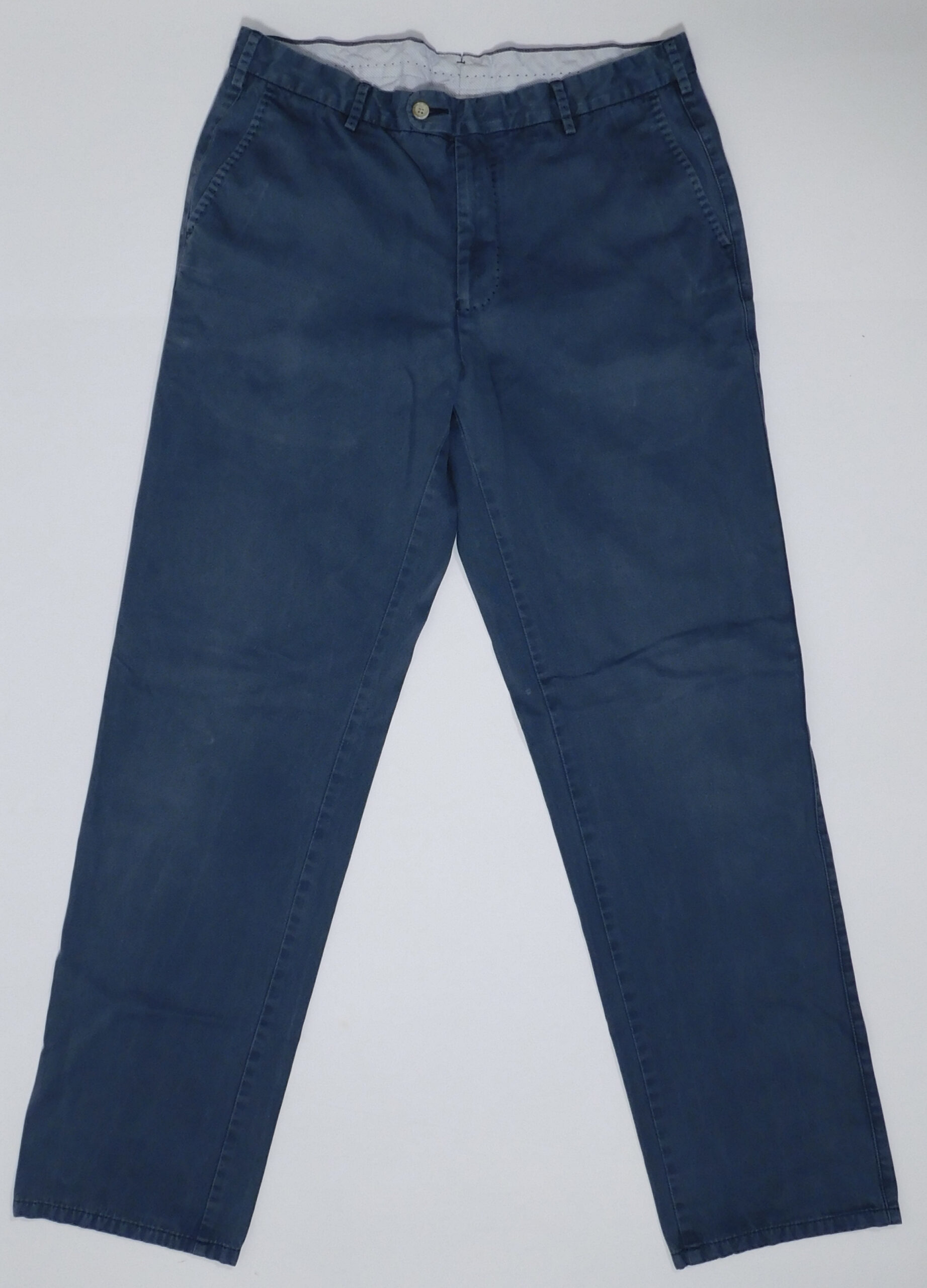 PETER MILLAR Men's Weathered Blue Soft Cotton Chino Flat Front Pant Sz 35 - Image 3