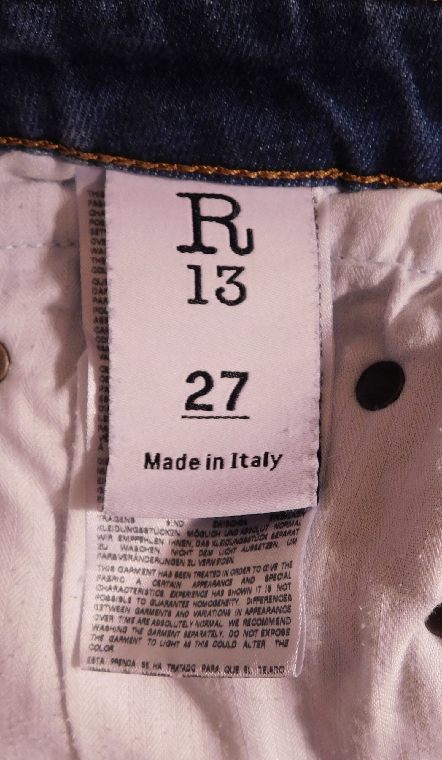 R13 Women's Medium Wash 5 Pocket Mid-Rise Boy Skinny Jean Sz 27 ($595) - Image 8