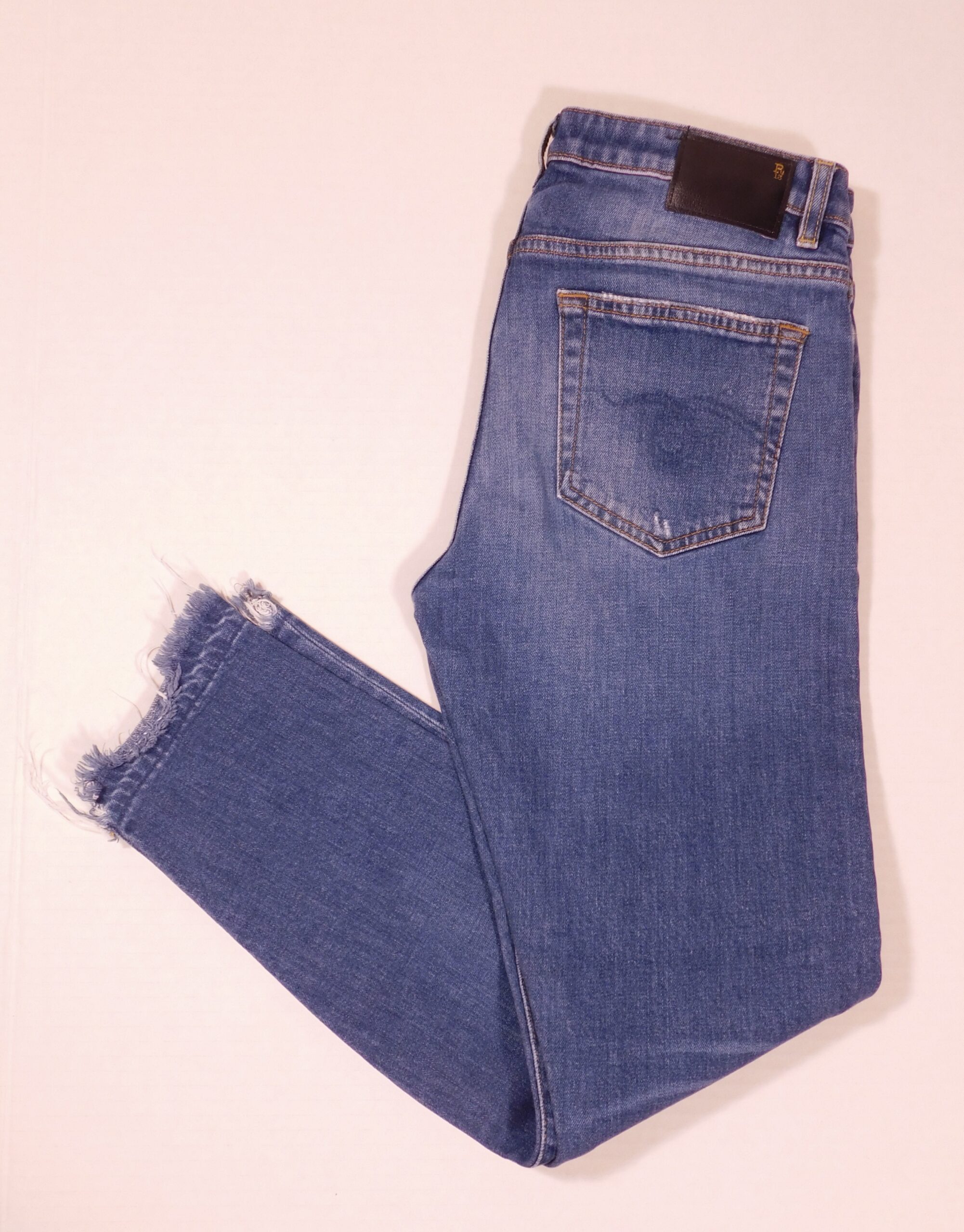 R13 Women's Medium Wash 5 Pocket Mid-Rise Boy Skinny Jean Sz 27 ($595)