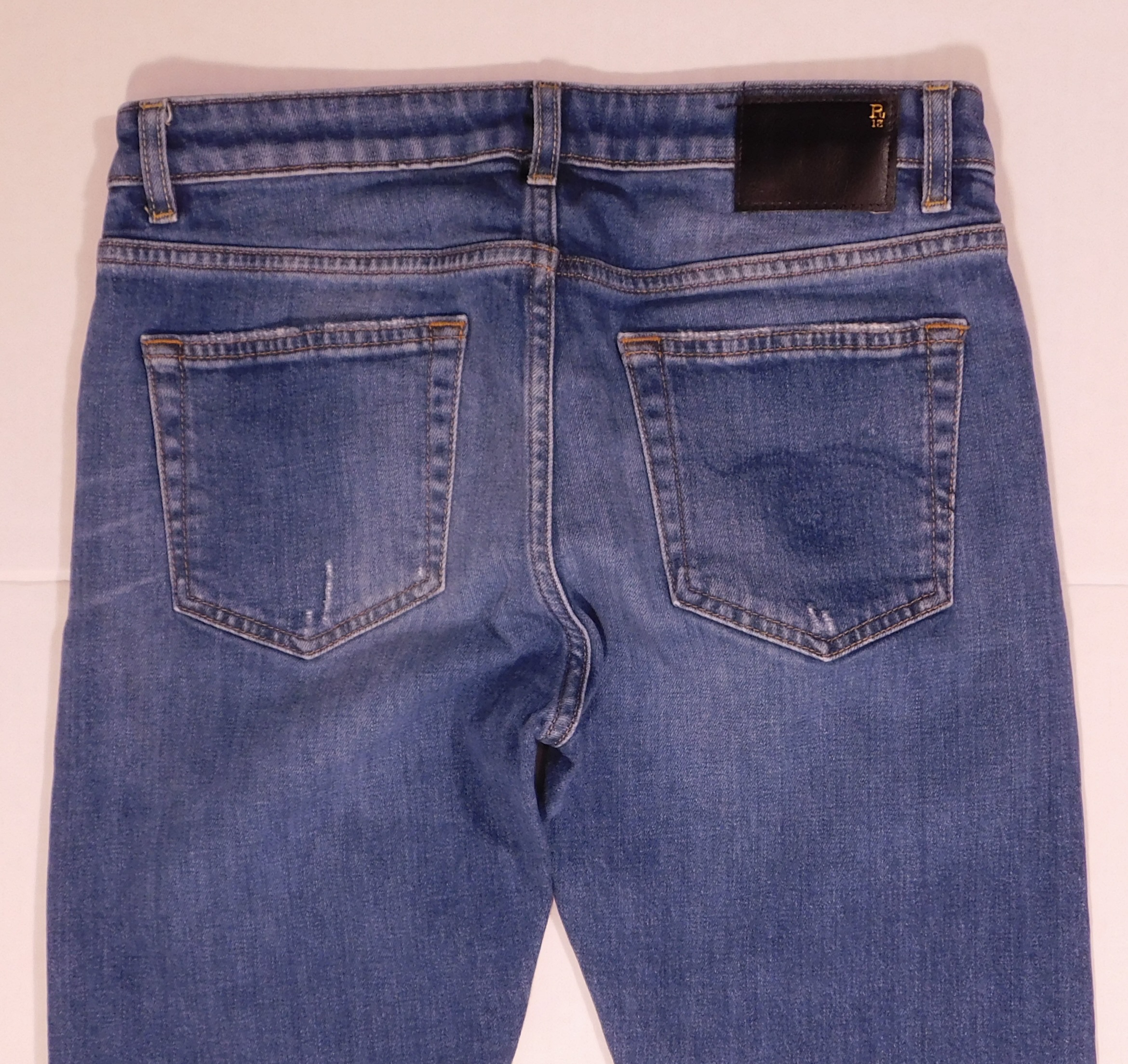 R13 Women's Medium Wash 5 Pocket Mid-Rise Boy Skinny Jean Sz 27 ($595) - Image 7