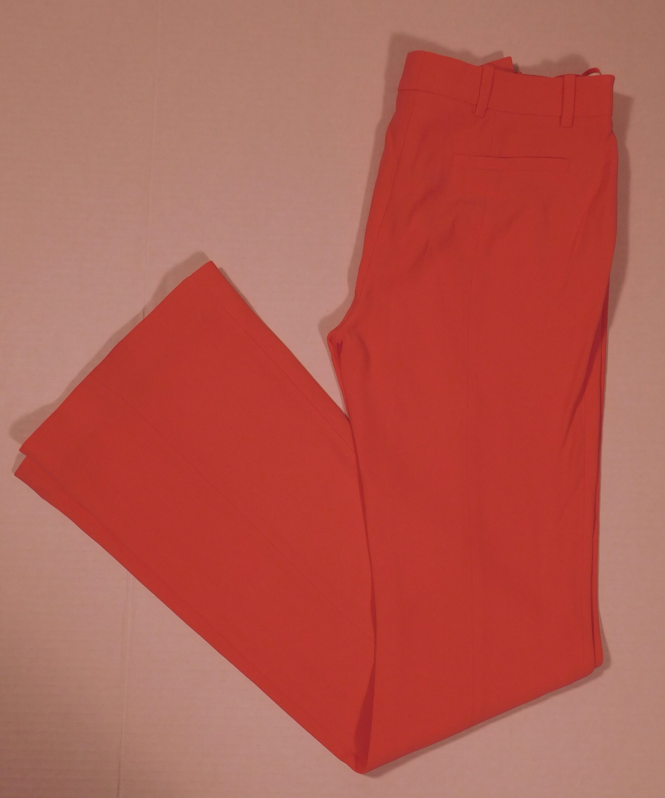 ALEXANDER MCQUEEN Women's Coral Flat Front Wide Leg Pant Sz 42 ($850)