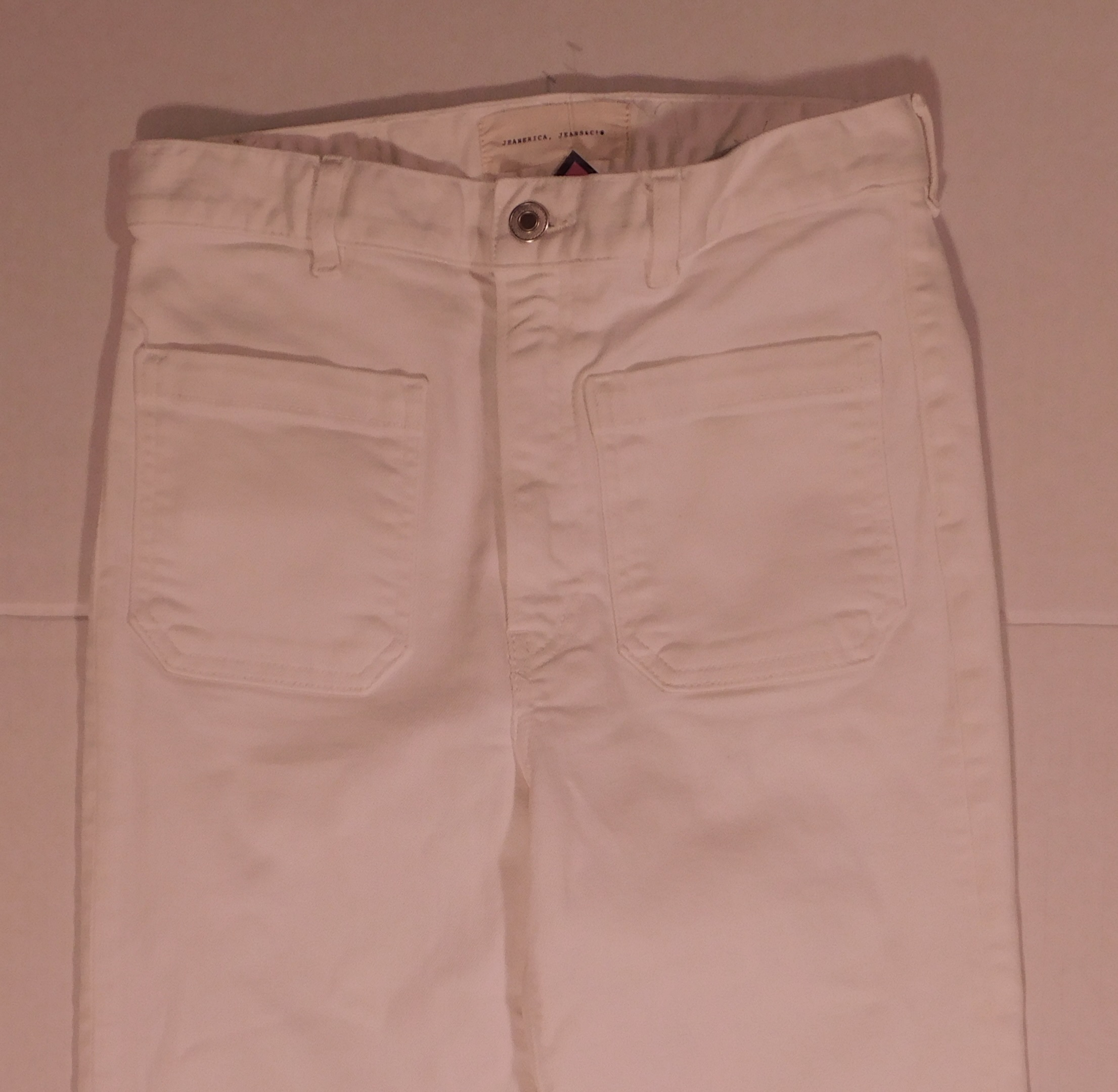 JEANERICA JEANS & CO Women's Natural White Cotton Stretch St Monica Jean Sz 27 ($240) - Image 4