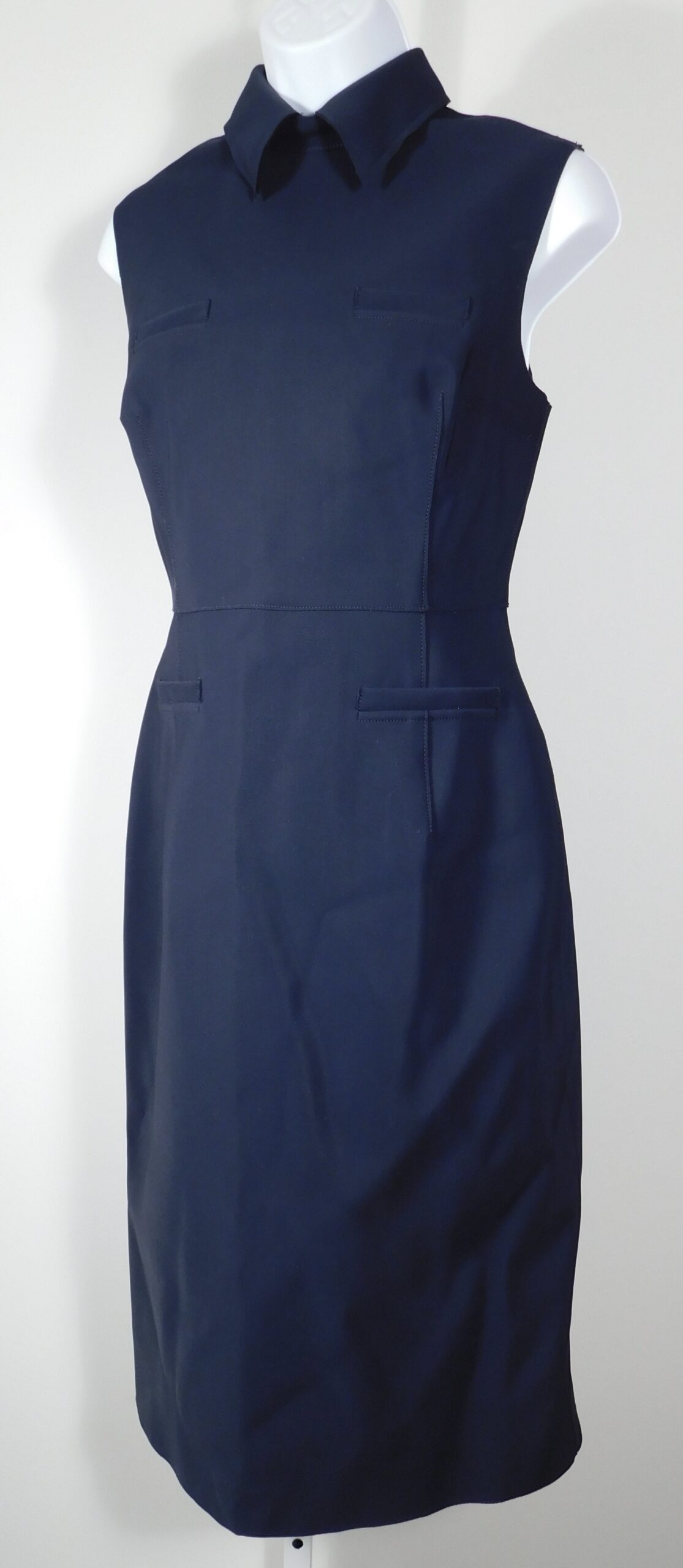 SCANLAN THEODORE Women's Midnight Blue Sleeveless Dress Sz M ($850)