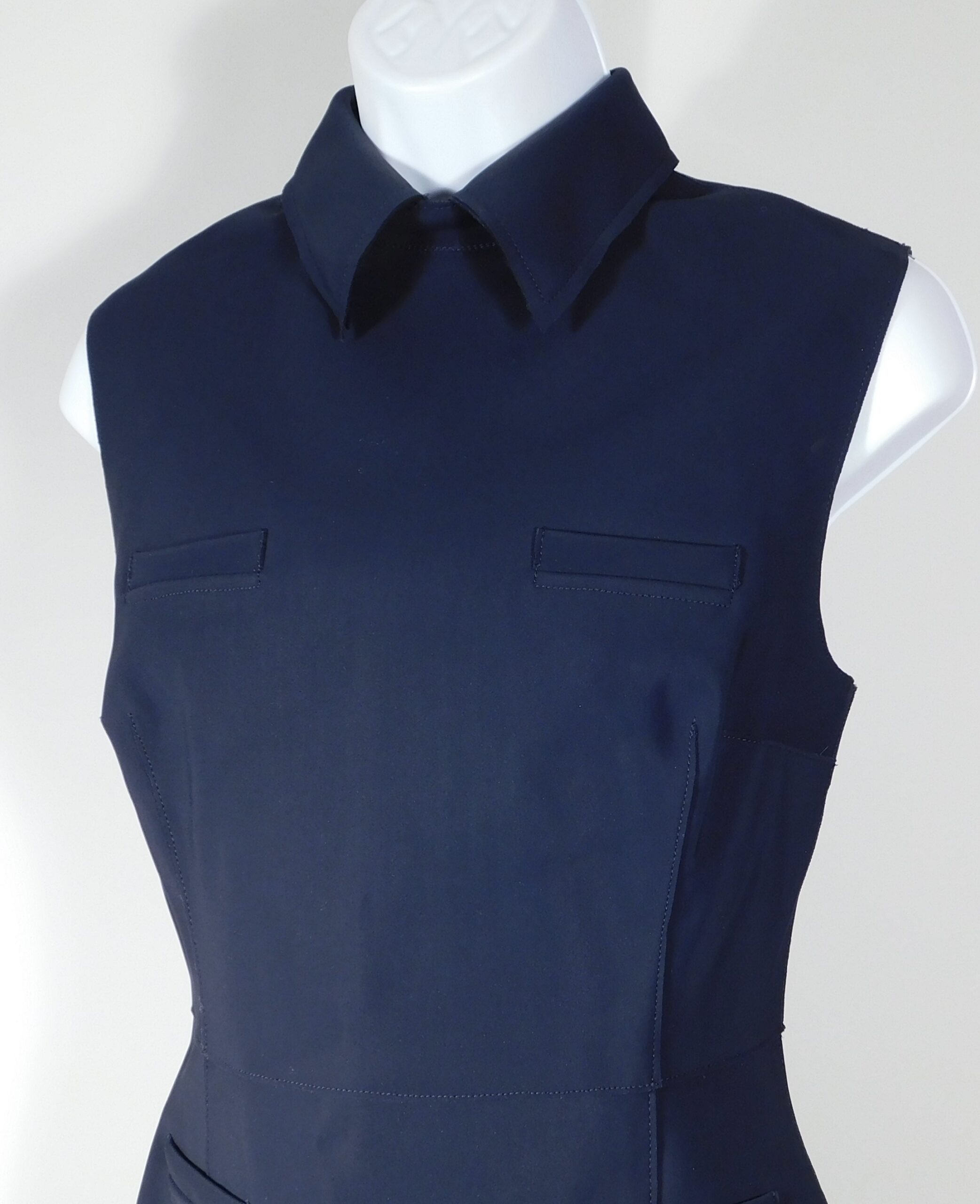 SCANLAN THEODORE Women's Midnight Blue Sleeveless Dress Sz M ($850) - Image 3