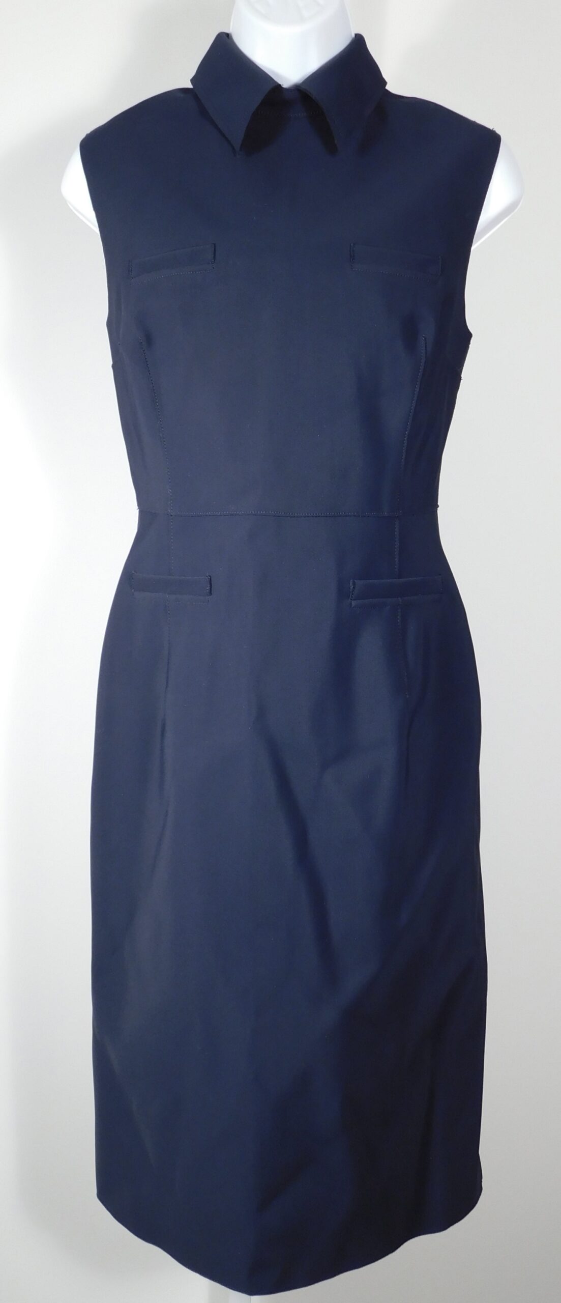 SCANLAN THEODORE Women's Midnight Blue Sleeveless Dress Sz M ($850) - Image 4
