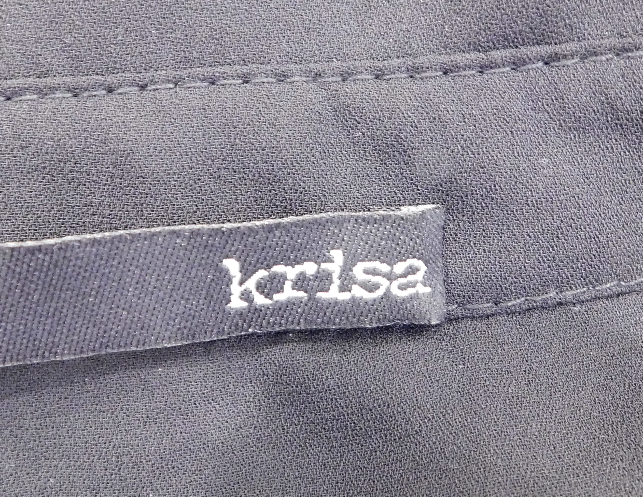 KRISS Women's Black Drape Button Front Mini Shift Dress Sz M ($216) - Image 6