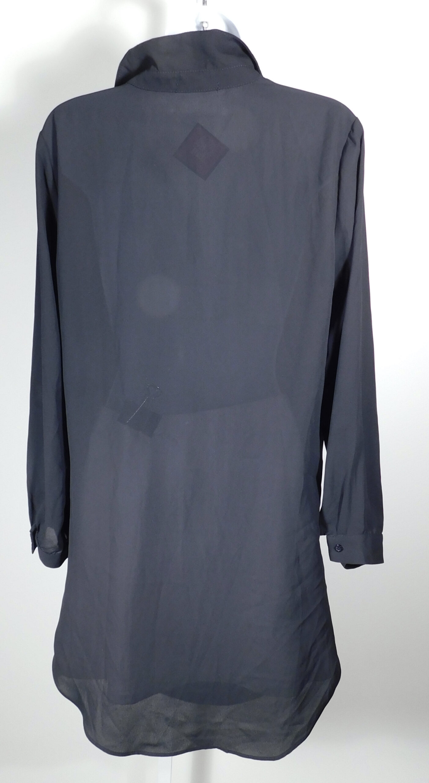 KRISS Women's Black Drape Button Front Mini Shift Dress Sz M ($216) - Image 5