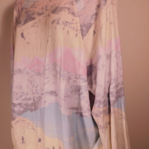 WILDFOX LOS ANGELES Women's Pastel Long Sleeve Scoop Neck Sweatshirt Shirt Sz L