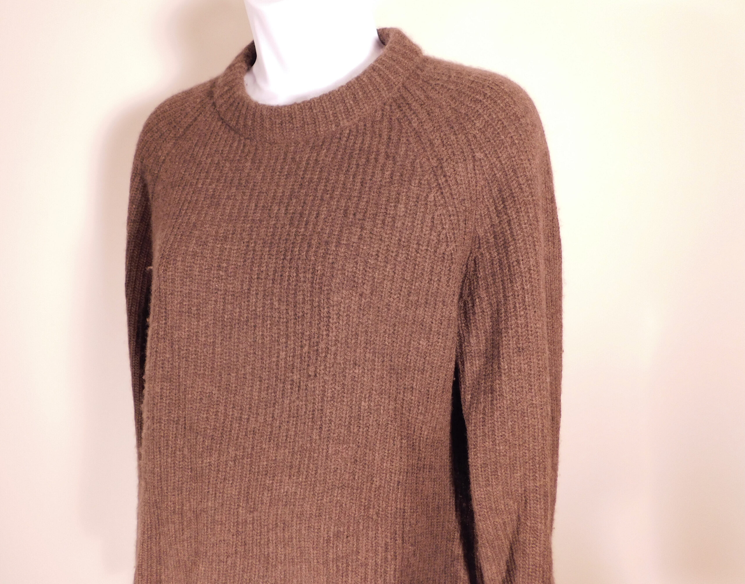 QUINCE Women's Brown Ribbed Cashmere Long Sleeve Crew Neck Sweater Sz S ($99.90) - Image 2