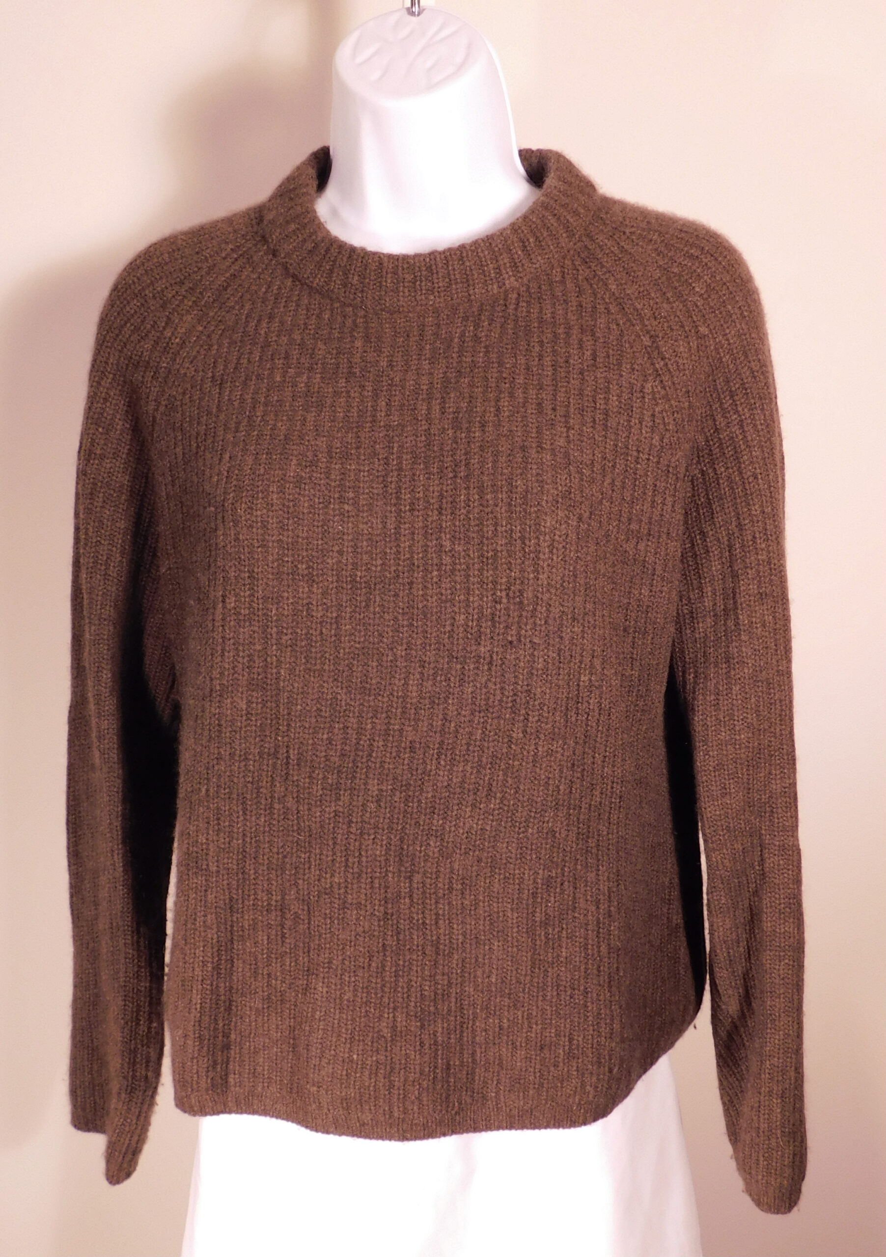 QUINCE Women's Brown Ribbed Cashmere Long Sleeve Crew Neck Sweater Sz S ($99.90) - Image 3