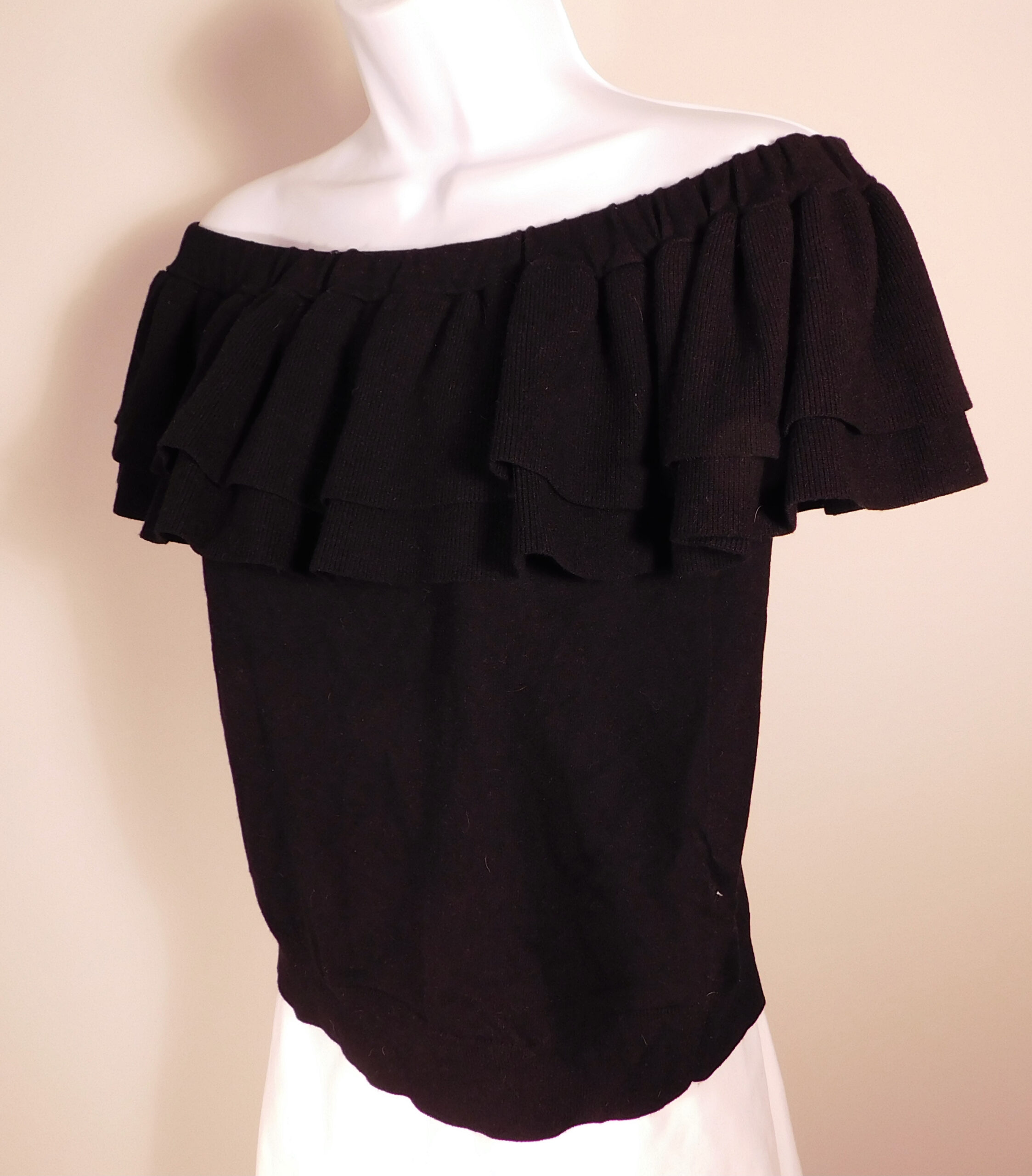 J CREW NWT Women's Black Flat Knit Off Shoulder Sweater Sz M ($79.50)