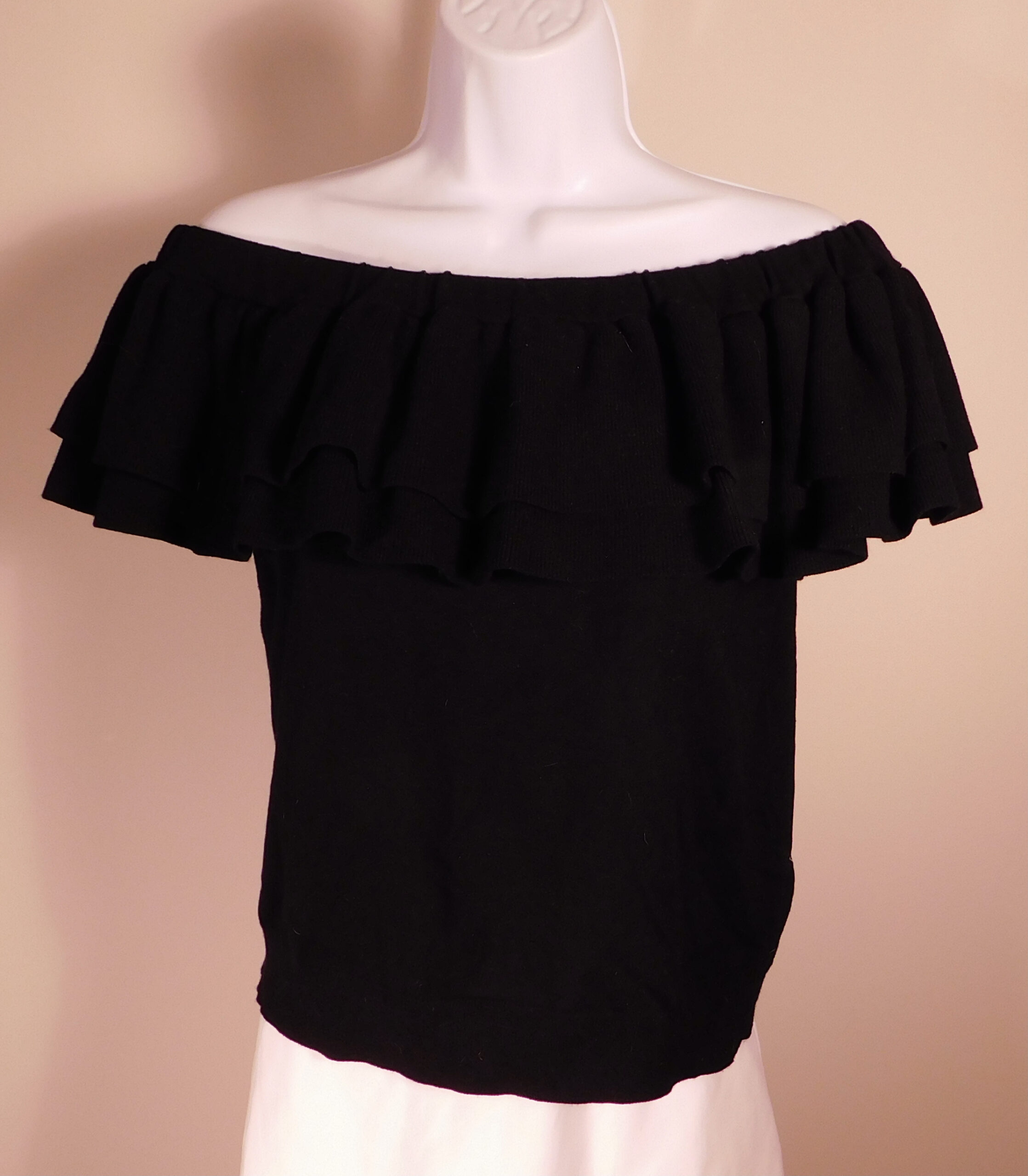 J CREW NWT Women's Black Flat Knit Off Shoulder Sweater Sz M ($79.50) - Image 3