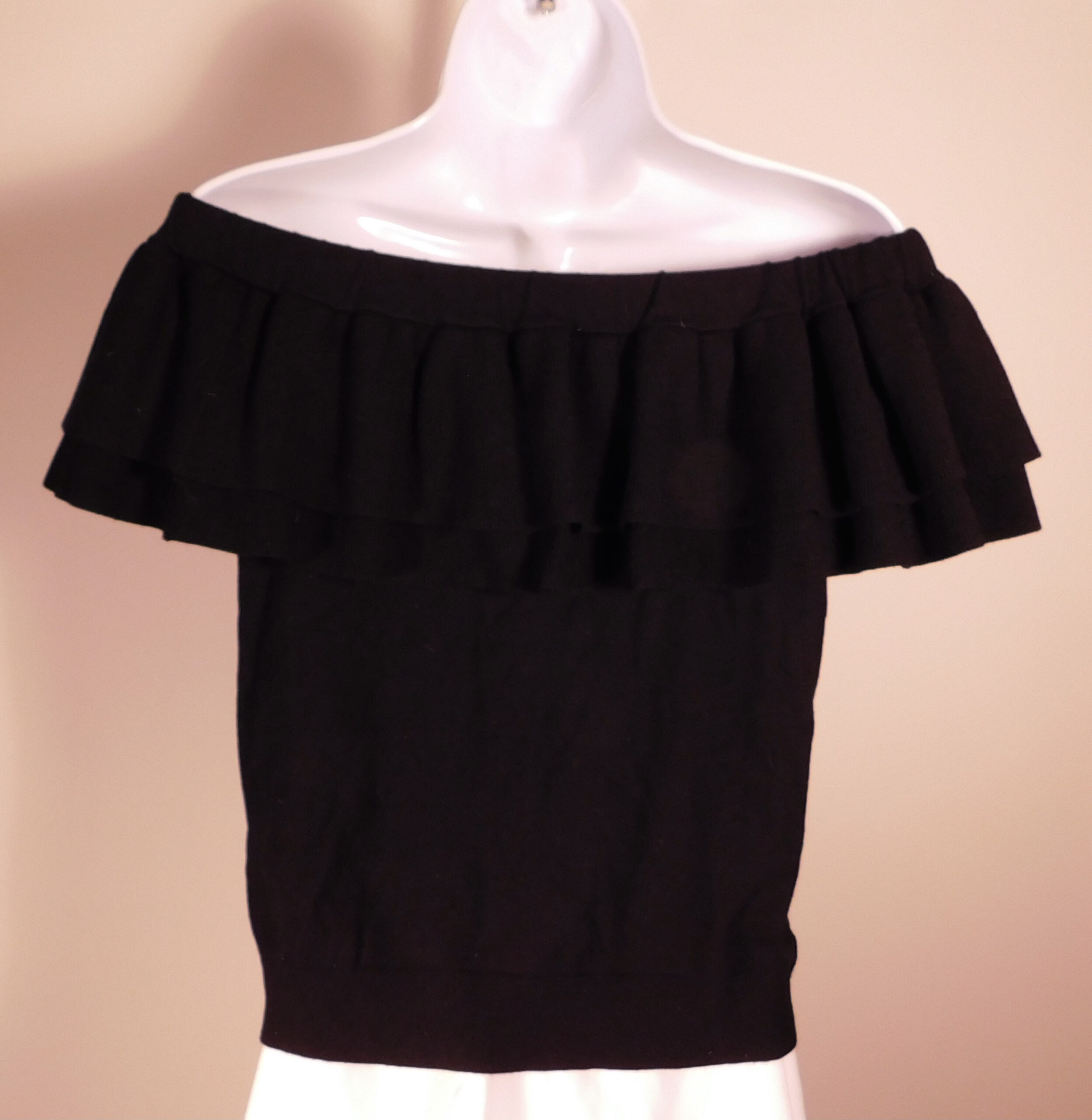 J CREW NWT Women's Black Flat Knit Off Shoulder Sweater Sz M ($79.50) - Image 4